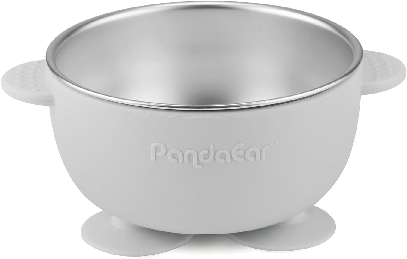 Thumbnail 6 de PandaEar Baby Suction Bowls, set met 3 roestvrijstalen kommen en 3 siliconenlepels