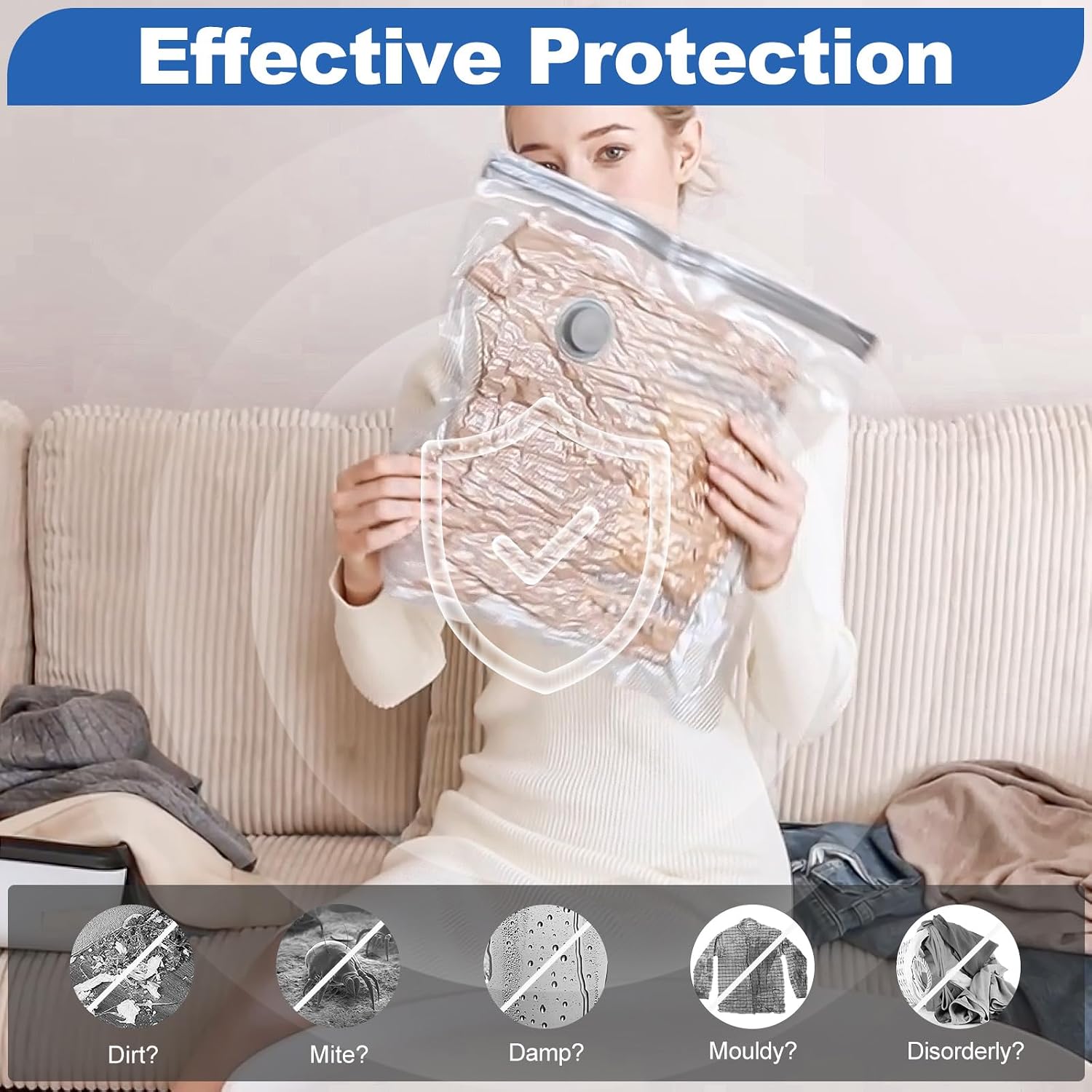 Thumbnail 4 de Vacbird Vacuum Storage Bags with Electric Pumps (9 pack) for travel and clothes