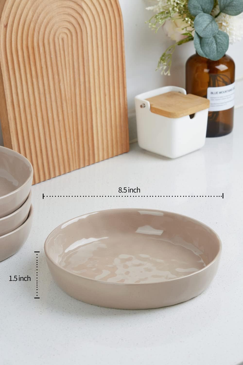 Thumbnail 3 de famiware Mars 8.5" Pasta Bowl Set — Cinnamon Brown 🍽