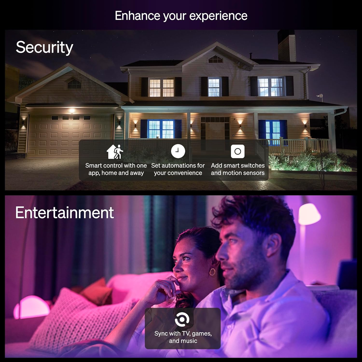 Thumbnail 6 de Philips Hue Essential Smart LED GU10 Spotlight Bulb (4 Pack) – White & Colour Ambiance, 4.7W