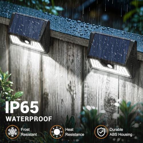 Detalle de vighep Solar Lights Outdoor Garden 6 Pack: Weatherproof, Motion-Sensor Security Lights