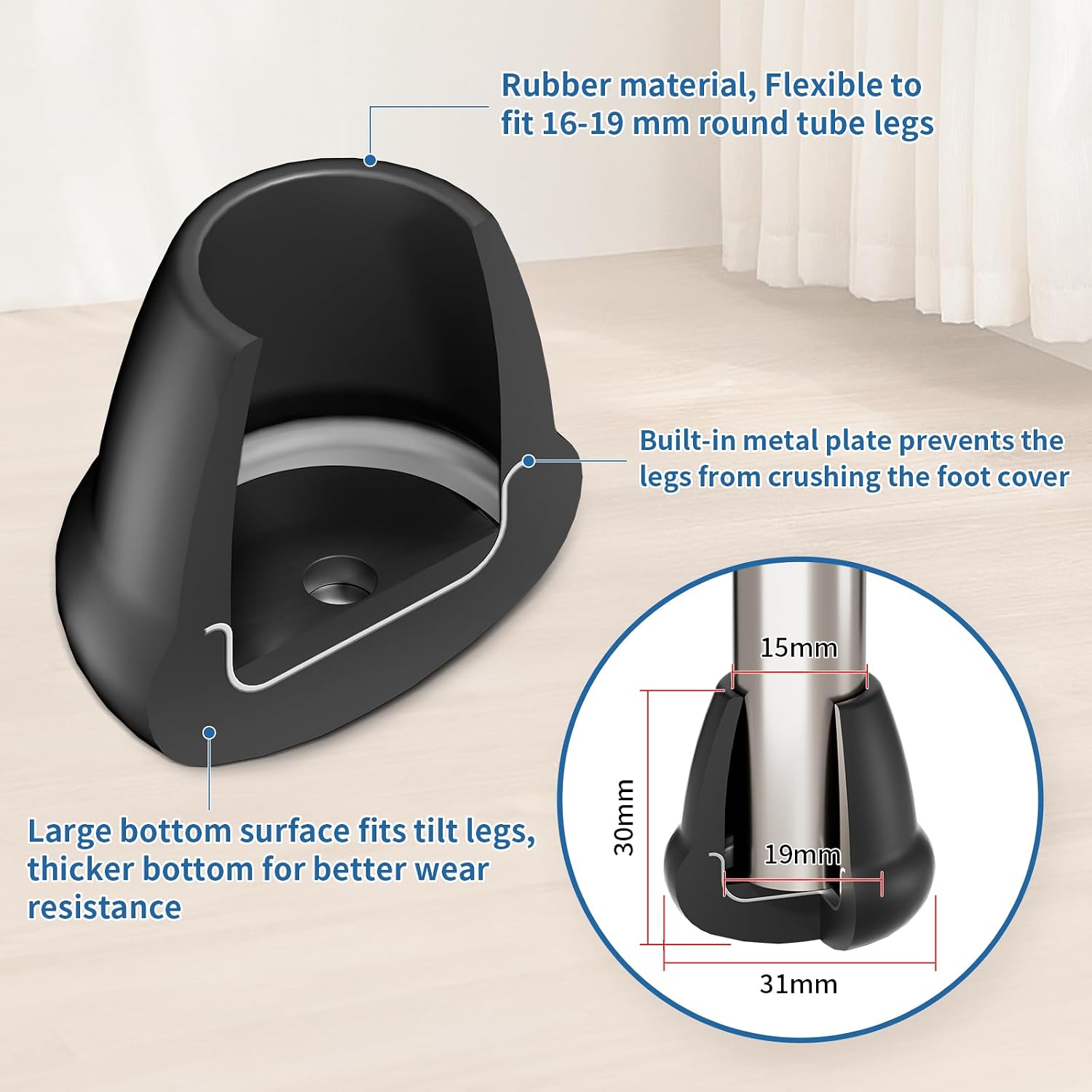 Detalle 2 de RCHYFEED 24-piece silicone chair leg caps