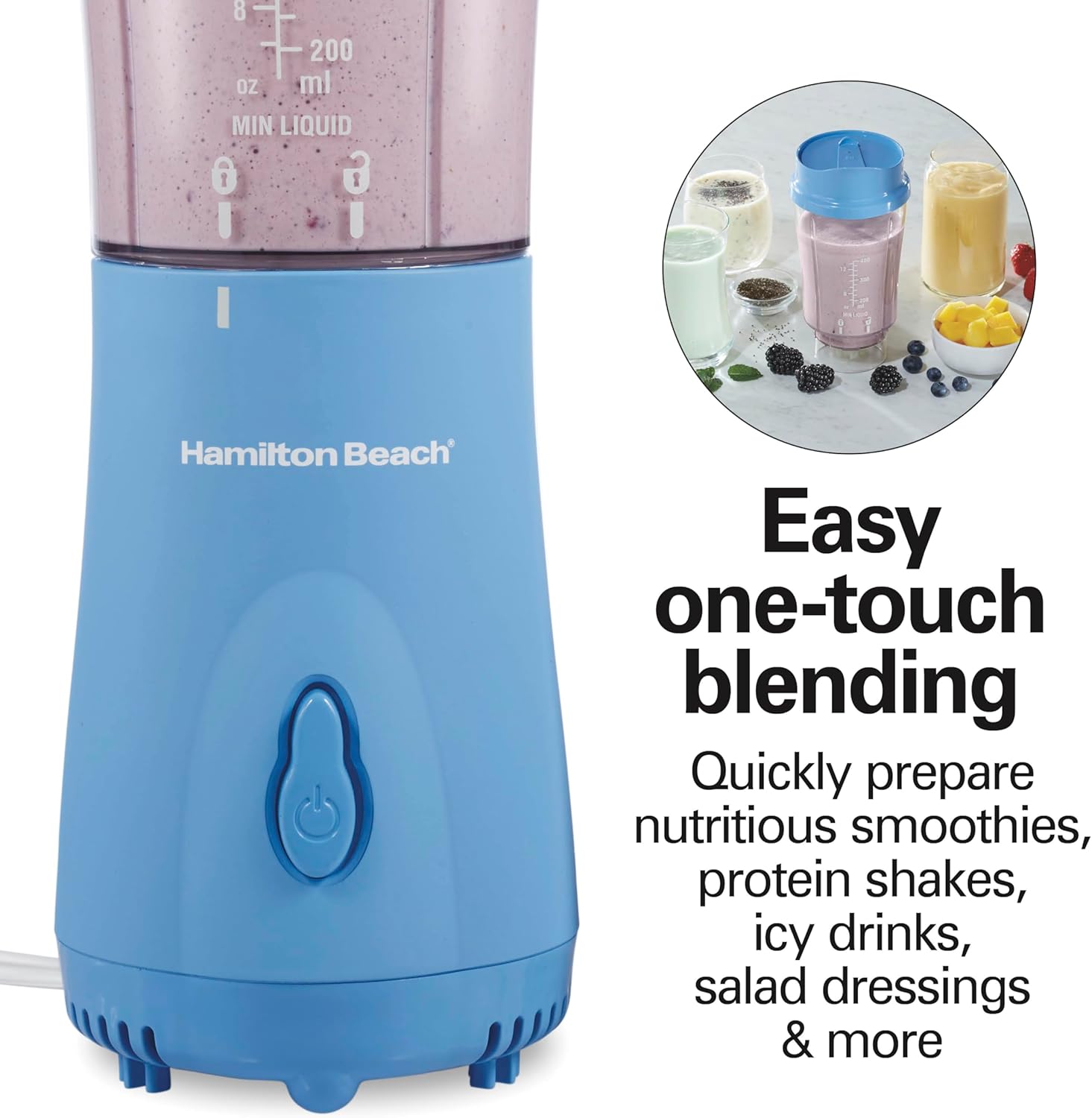 Thumbnail 5 de Hamilton Beach 14 Oz Portable Blender ๐ง