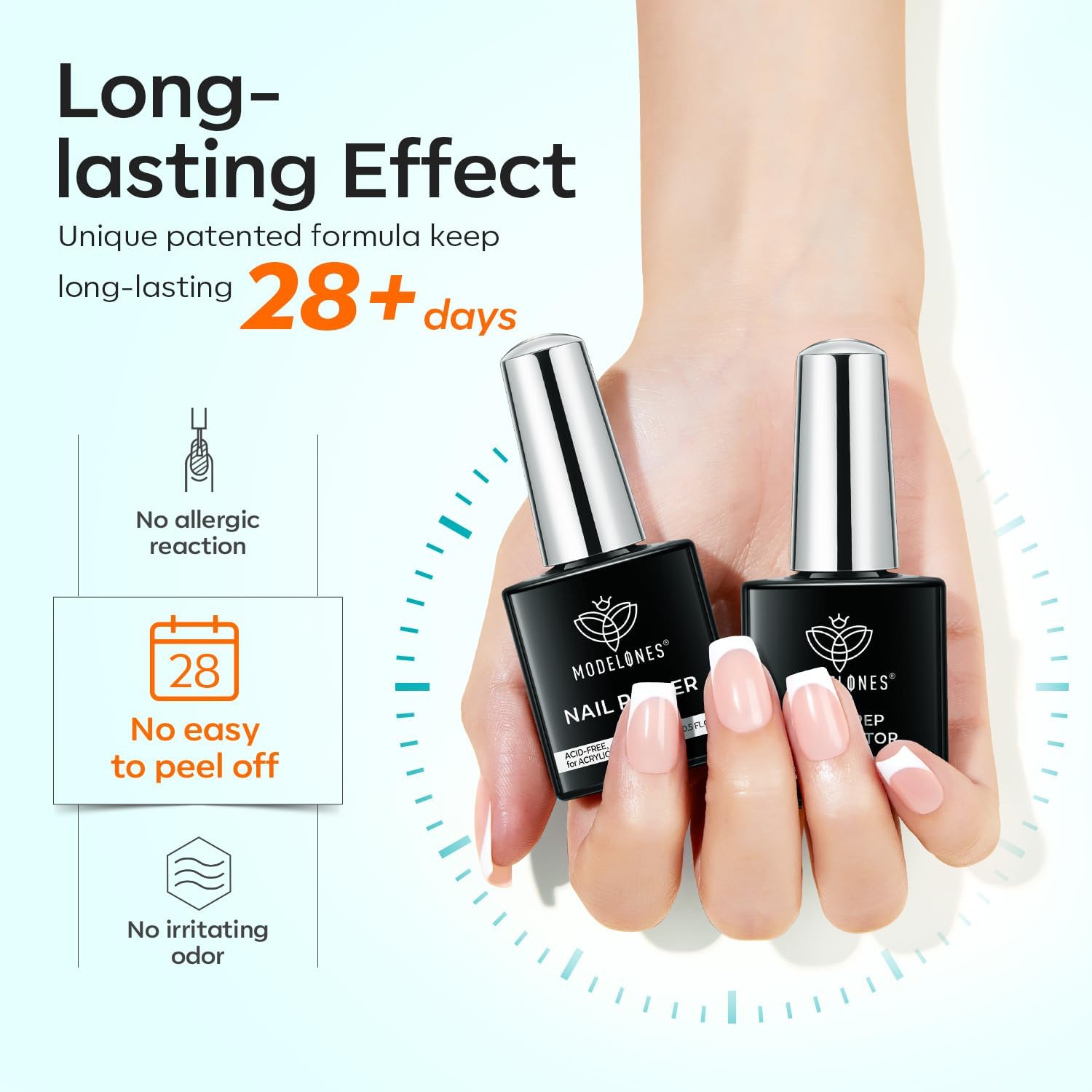 Detalle de Modelones Kit Primer Ongle Semi Permanent + Déshydrateur UV Nail Prep (15 ml x 2)