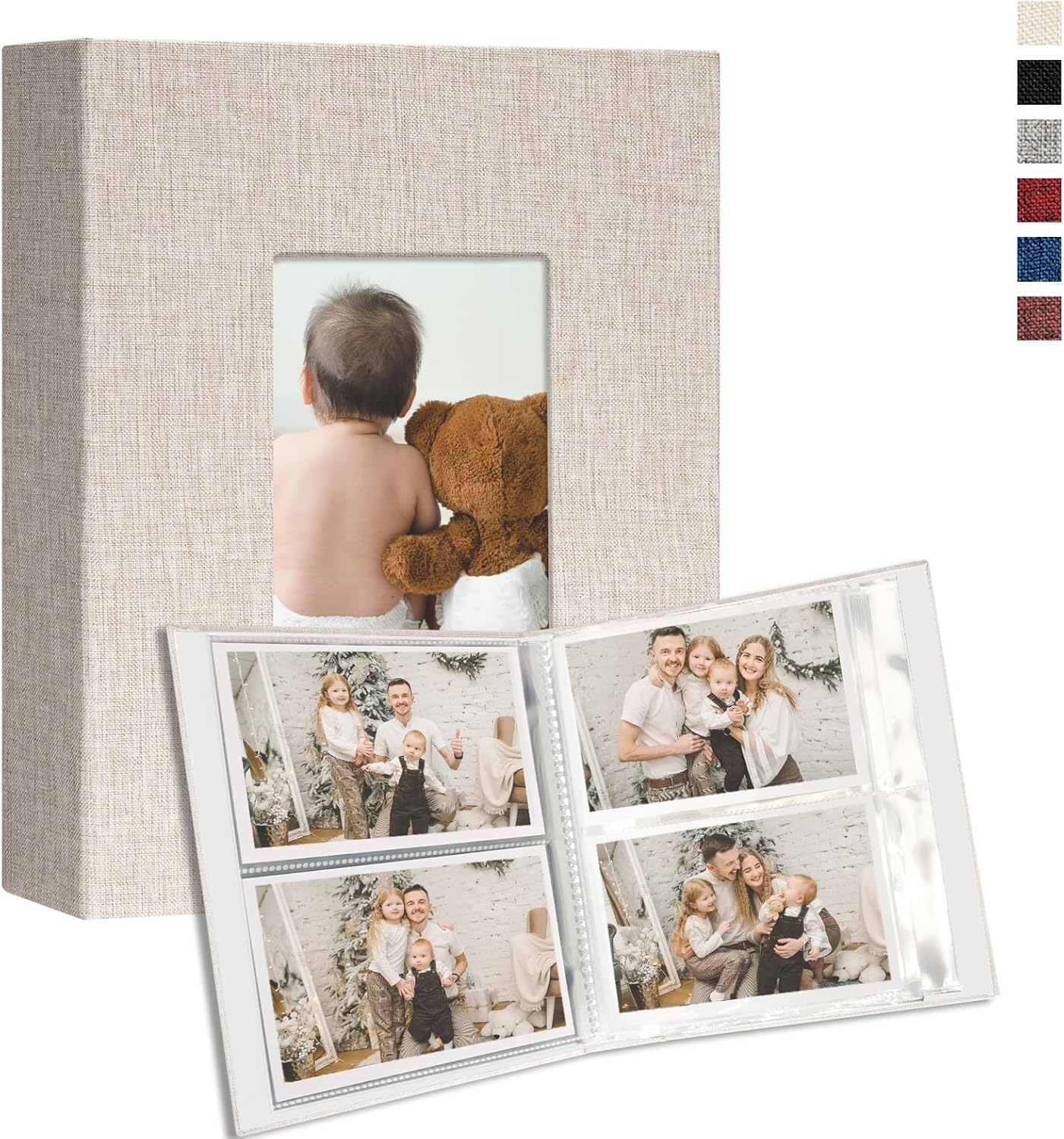 Thumbnail 6 de Vienrose Piccole Album Foto 10x15 cm (con 2 confezioni, copertina in lino) con 100 tasche: raccogli 200 foto ciascuno