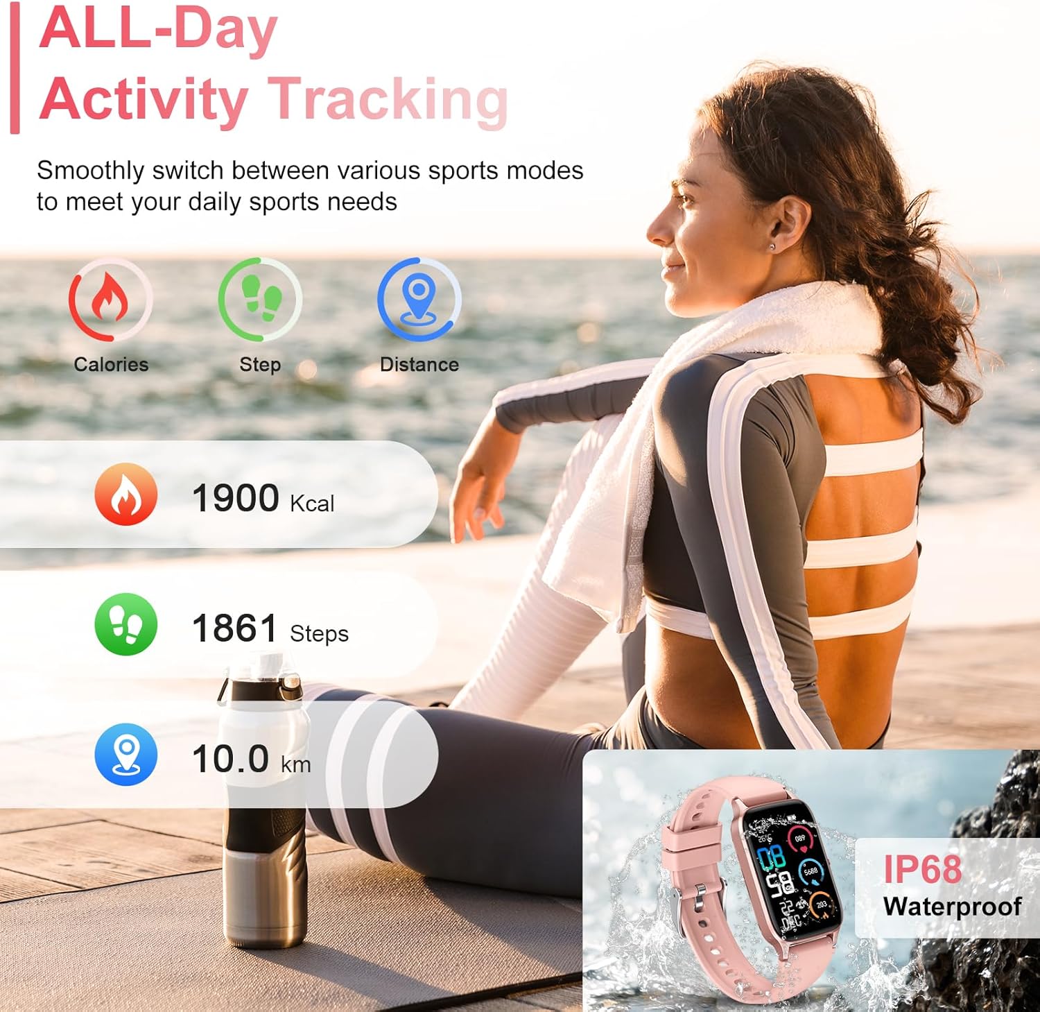 Detalle 2 de Dyurwa Smart Watch for Women: 1.57" HD Display, 110+ Sport Modes & Calls