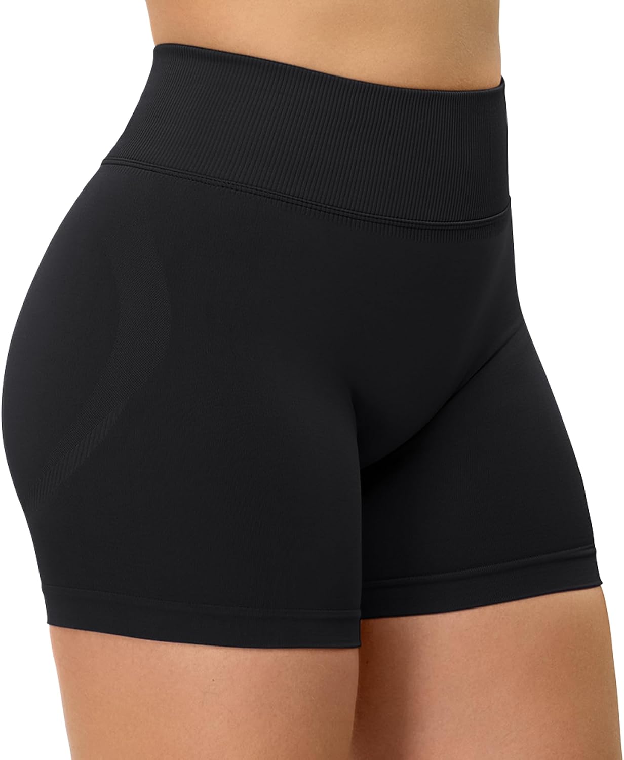 Detalle de TAYOEA Sport Shorts Invisible Scrunch Butt Shorts Damen – Nahtlos, High-Waist & Push-Up Effekt
