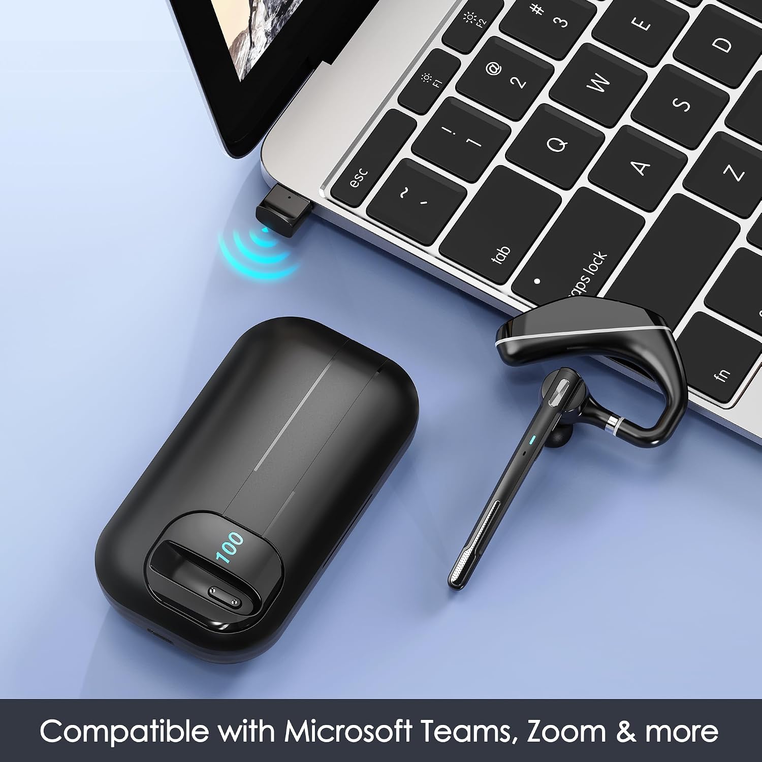 Thumbnail 4 de EKVANBEL Bluetooth Headset V5.3 96H Talktime