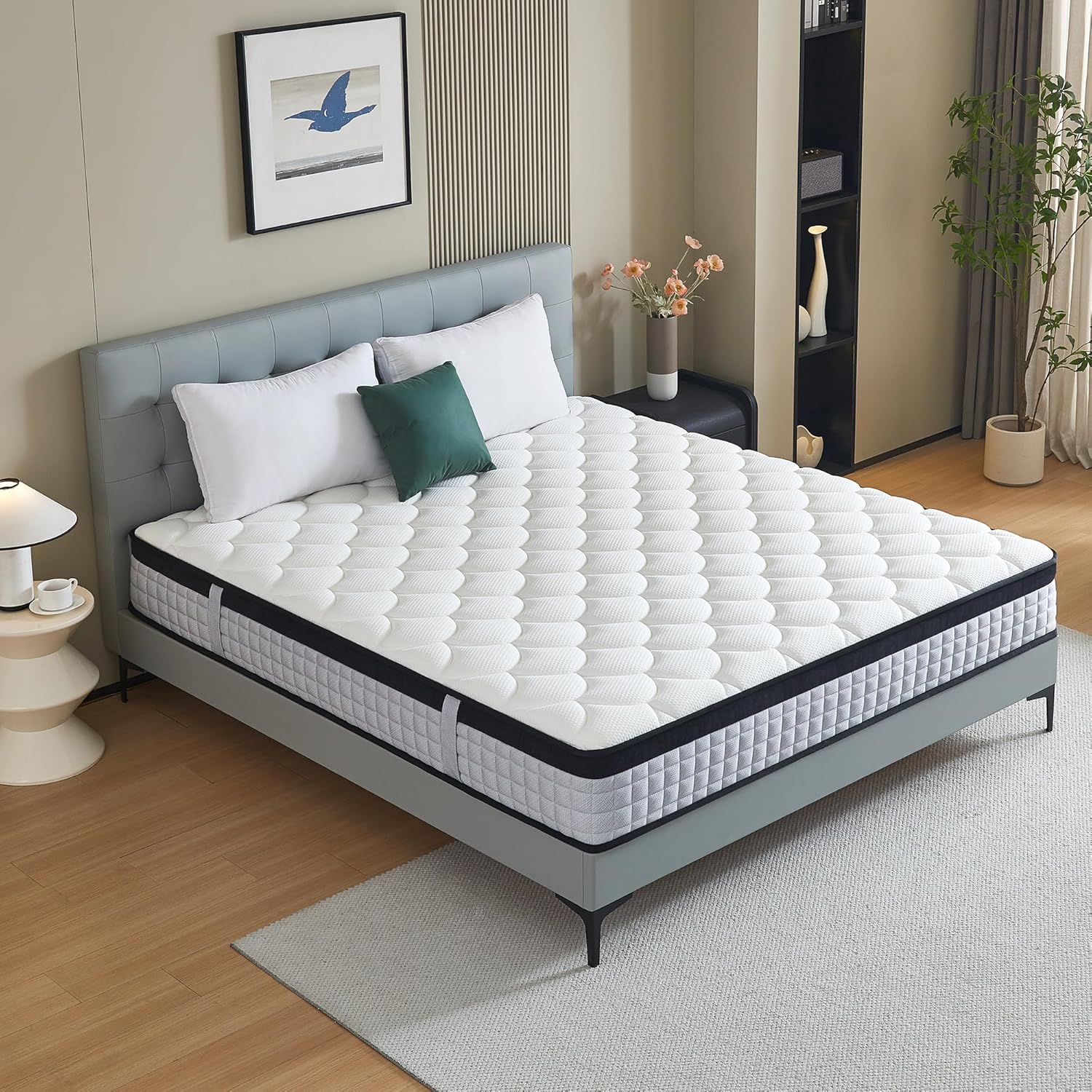 Thumbnail 1 de Doublelife Small Double Mattress 4FT (120x190x25cm) Gel Memory Foam + 9-Zone Pocket Springs