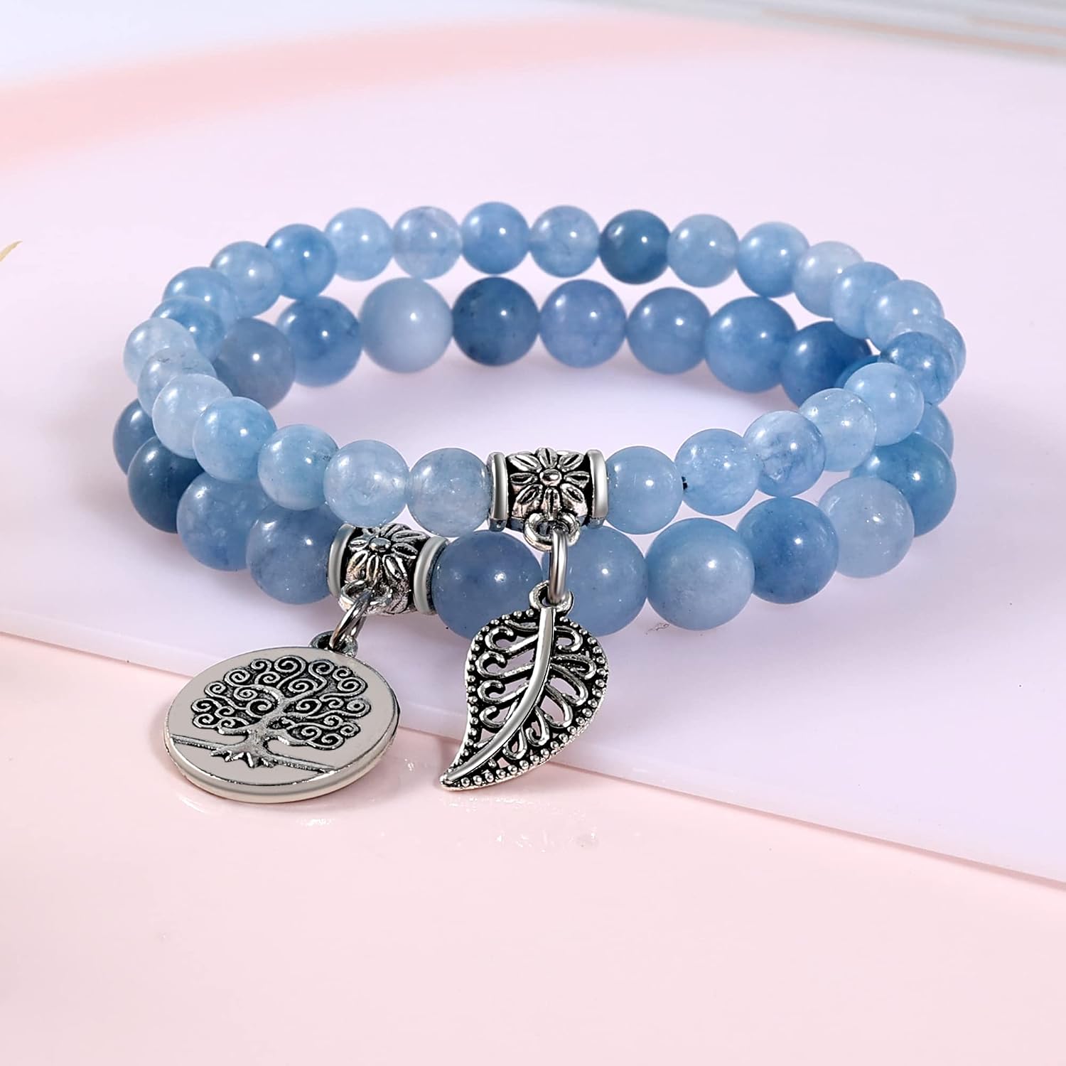 Detalle 1 de Farfume Chakra-Armbänder für Damen Set