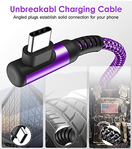 Thumbnail 2 de Câble USB-C Coudé 90° AviBrex 3 m – Charge rapide 3A, nylon tressé (Lot de 2)