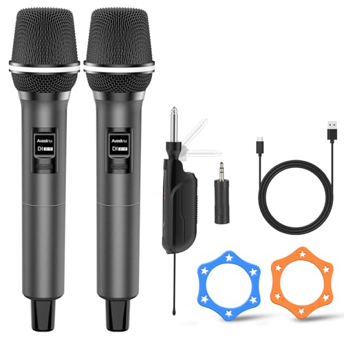 Detalle de Aveek Micrófono Inalámbrico para Karaoke – Alcance de 30 m, DSP y Sonido Claro