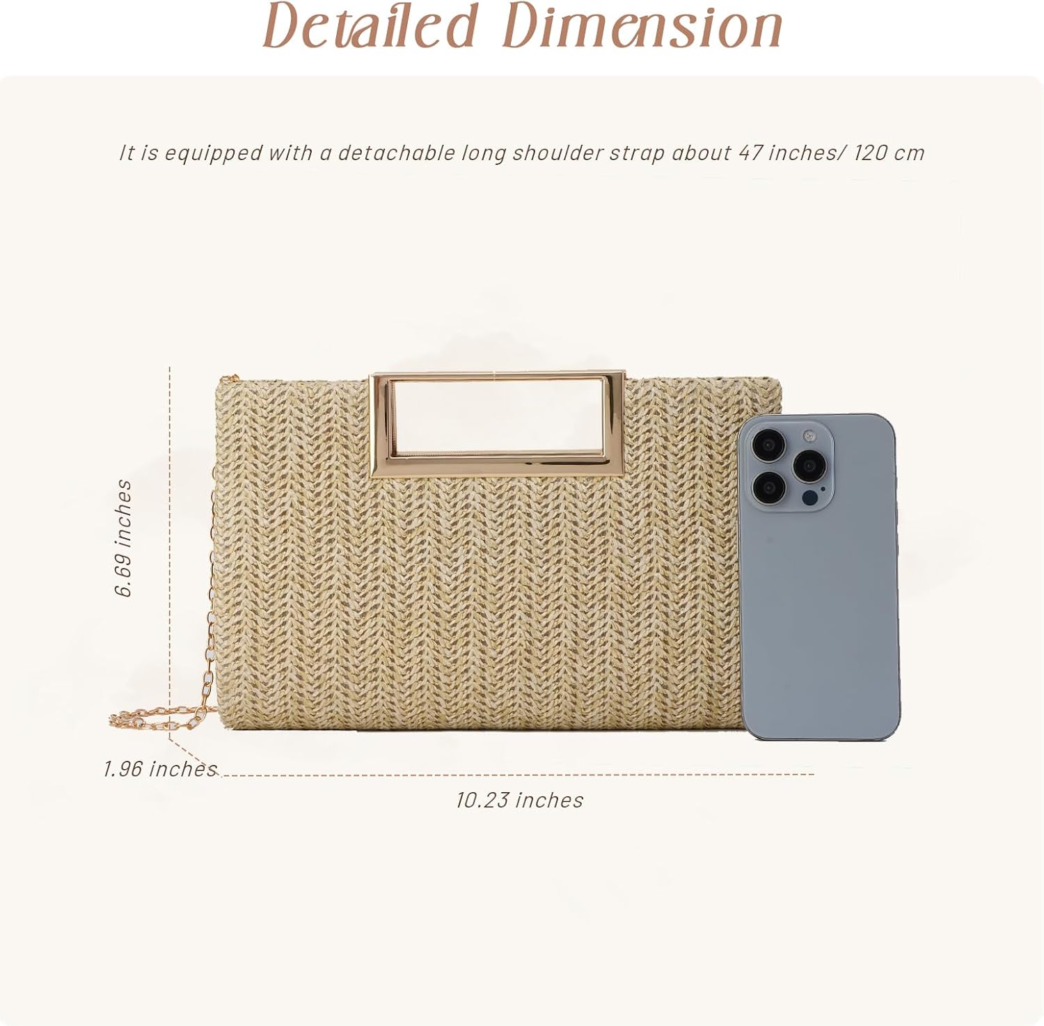 Detalle de GOKTOW Straw Woven Handbag