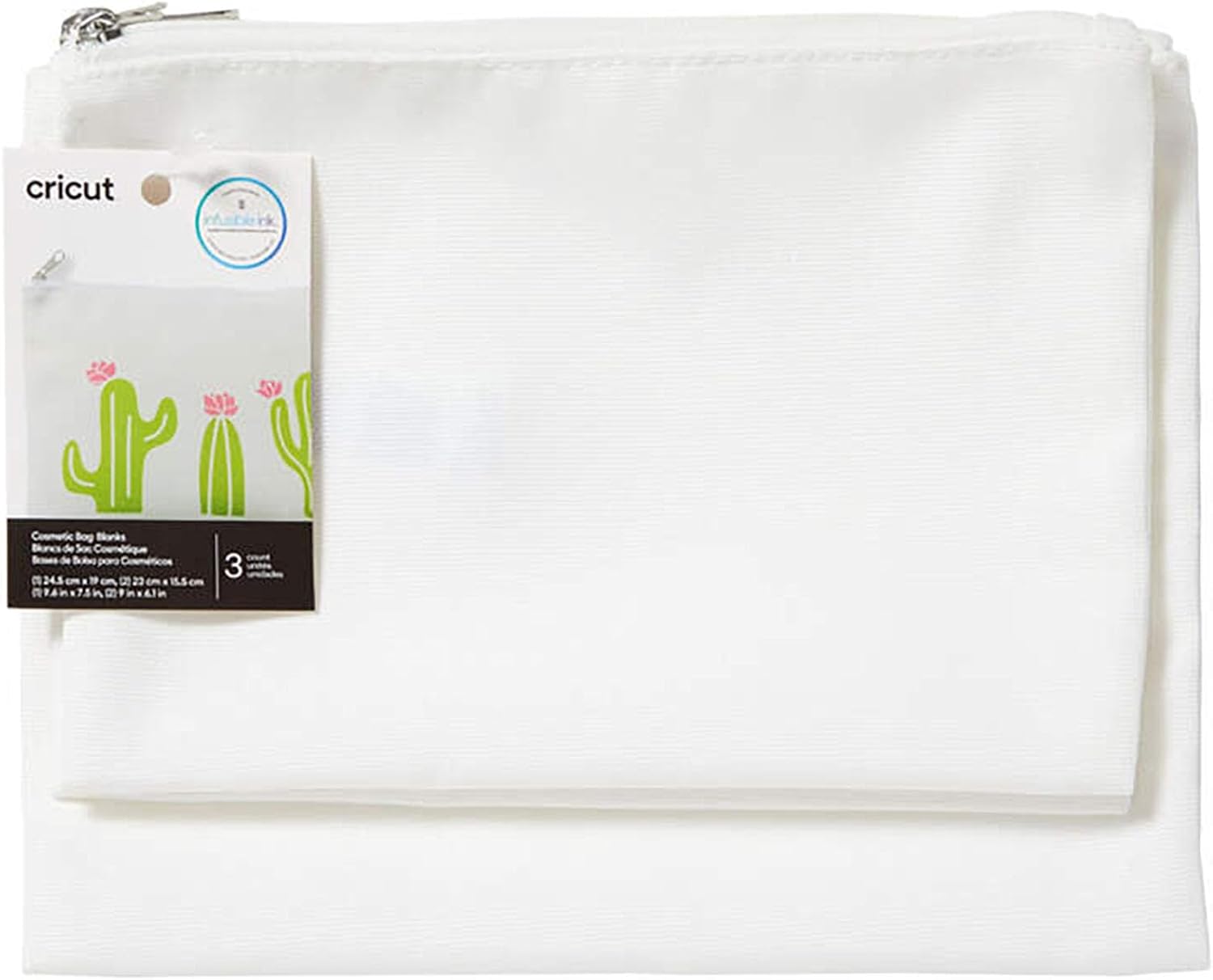 Cricut Trousses de Maquillage 3 sacs Blanc