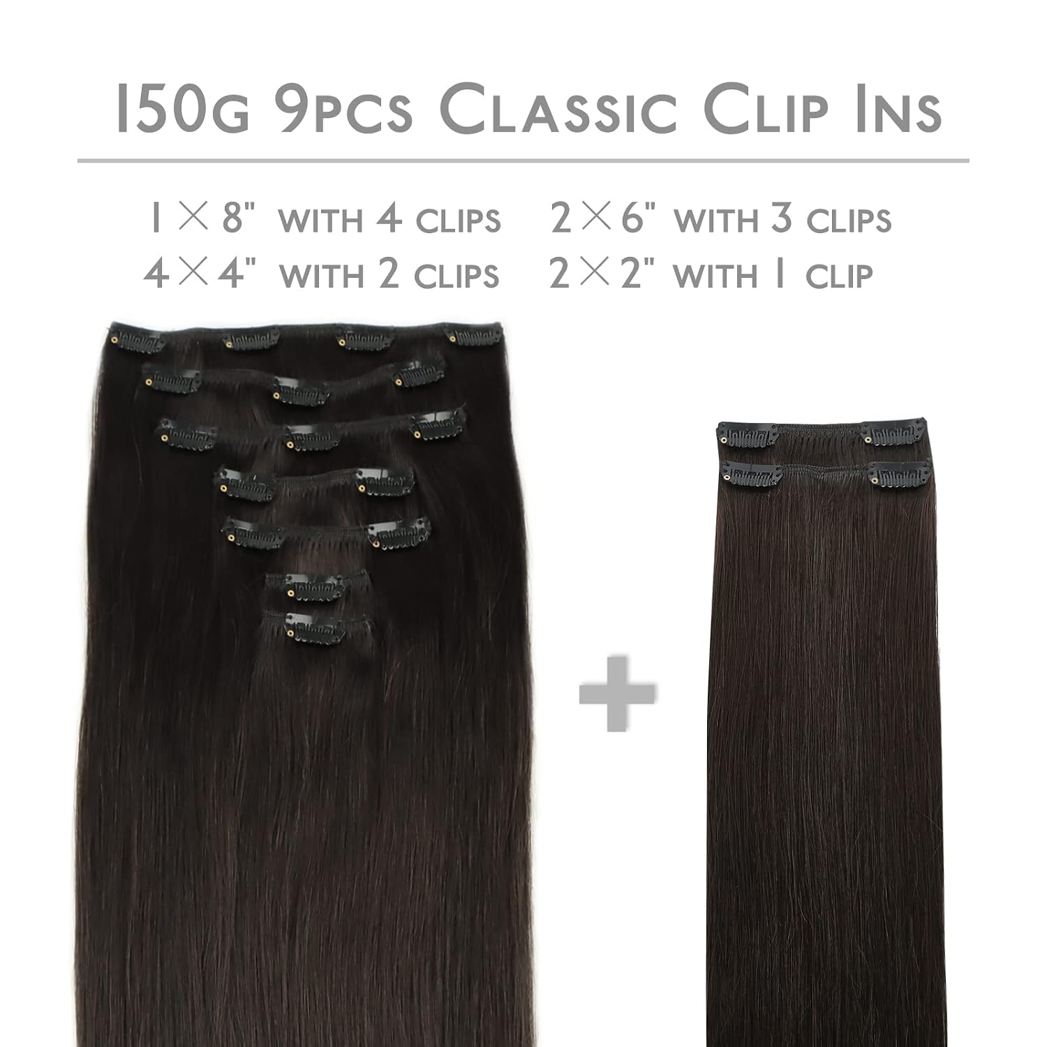 Thumbnail 1 de WENNALIFE Clip in Hair Extensions 24 Inch