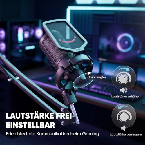 Thumbnail 2 de FIFINE Micro gaming USB à condensateur avec bras, RGB et bouton mute