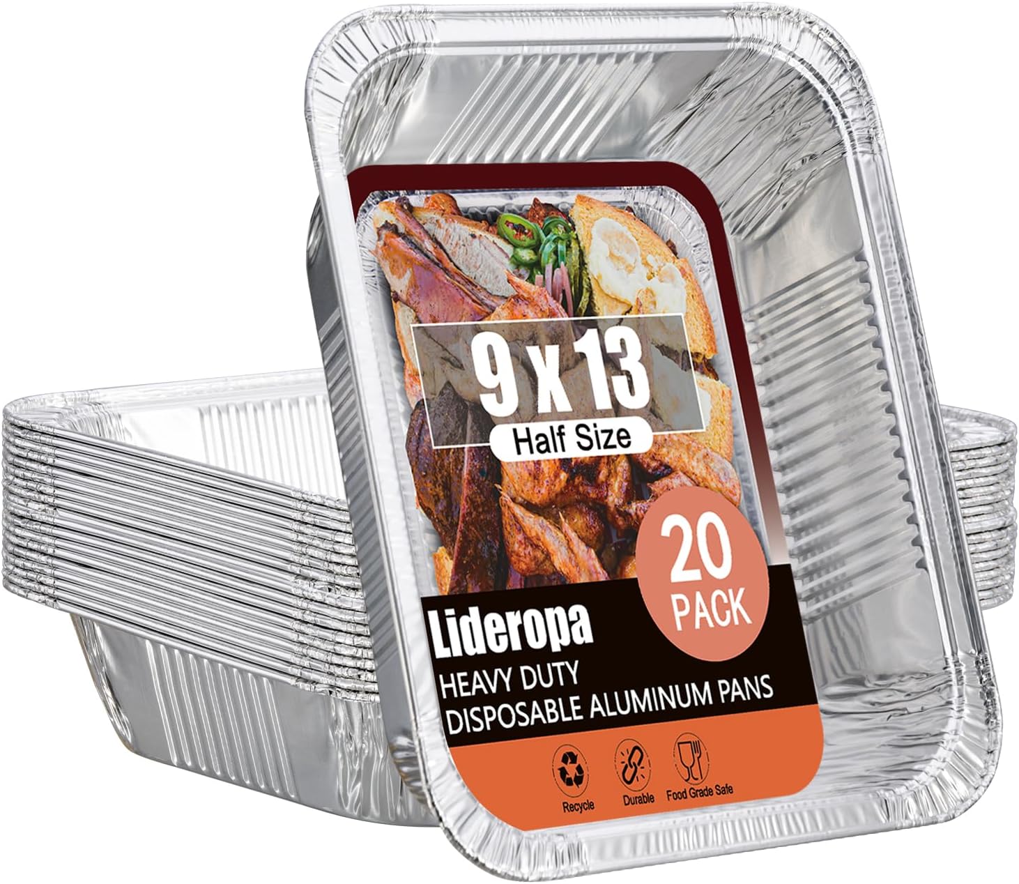 Detalle de Lideropa Aluminum Pans 9x13-Inch