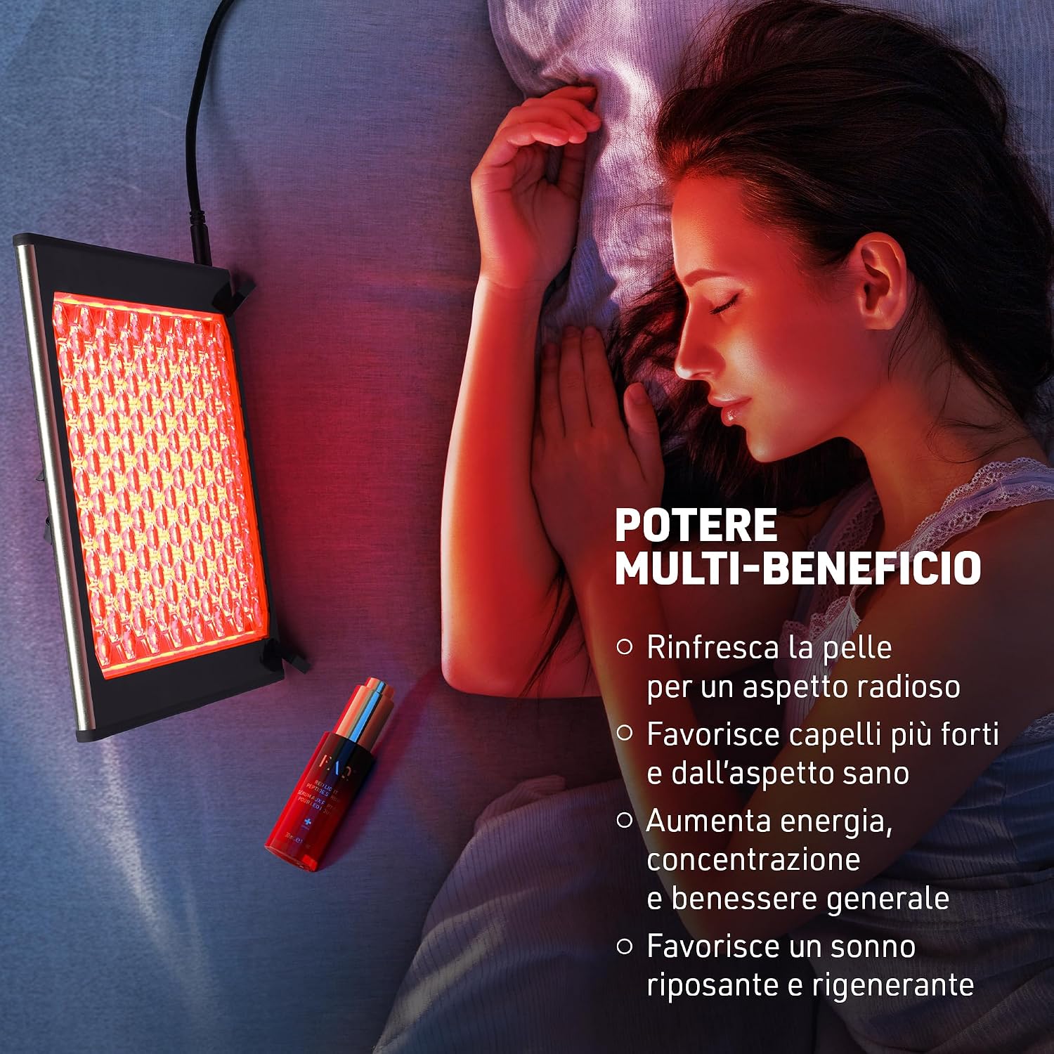 Detalle 2 de Lampada viso portatile LED con 256 LED