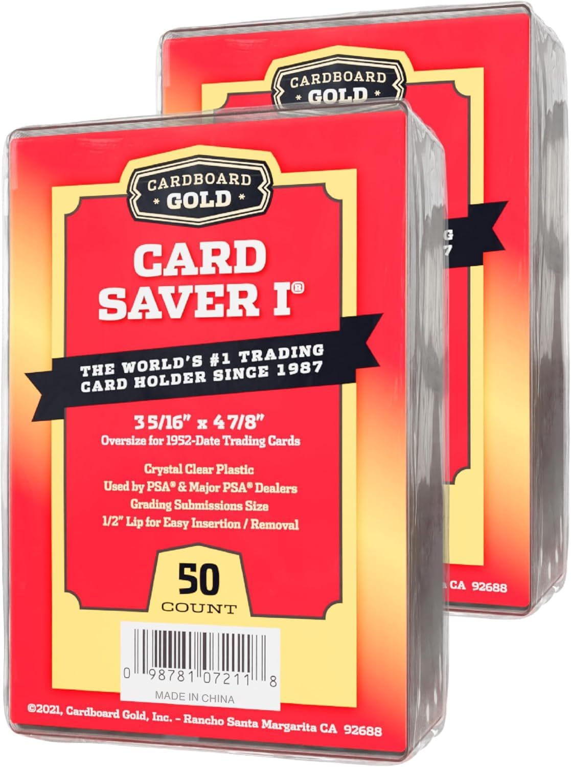 Thumbnail 6 de Cardboard Gold Card Saver 1 – 50 Count: Semi-Rigid PSA-Approved Card Holders