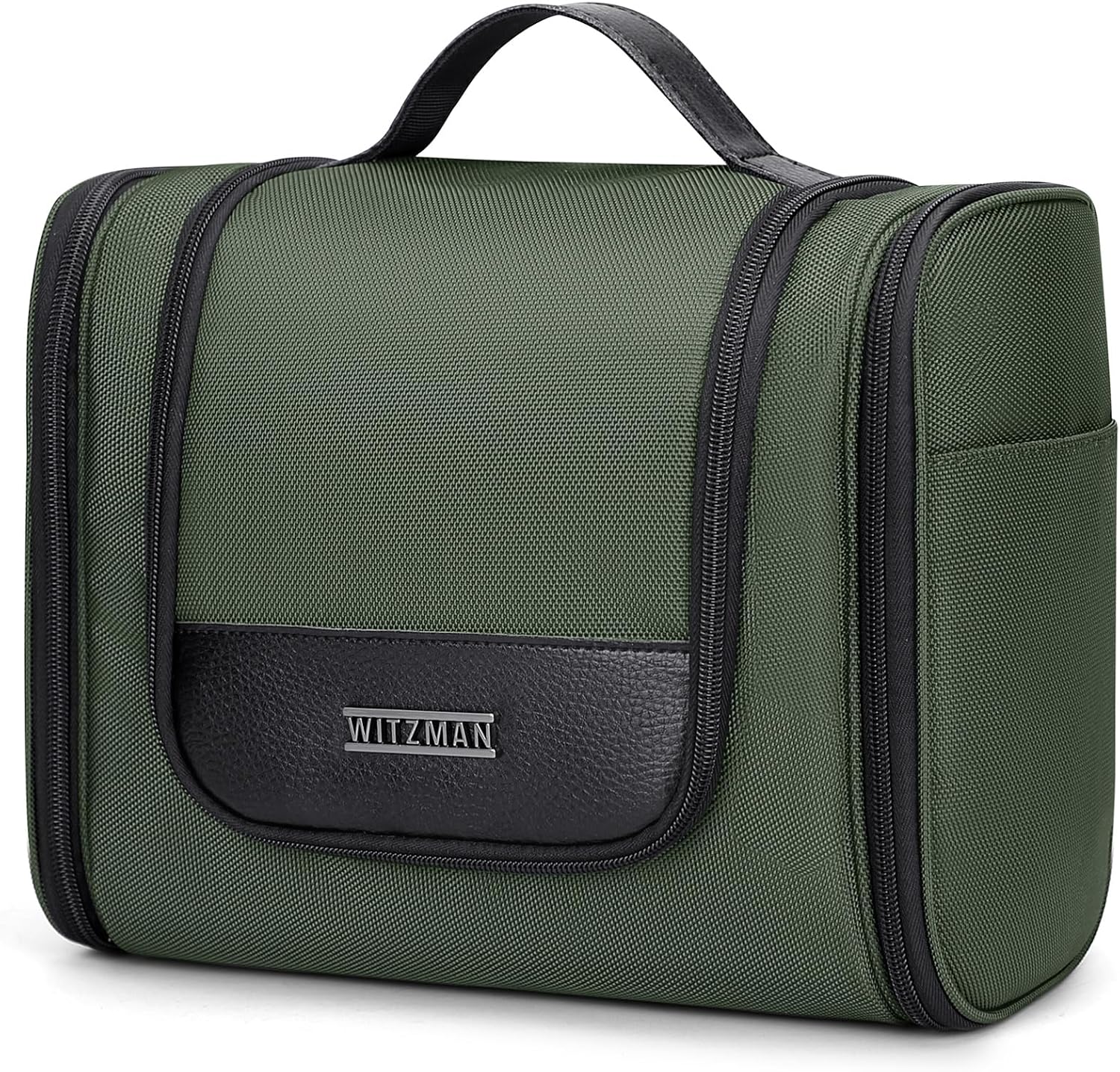 Thumbnail 1 de WITZMAN Large Hanging Toiletry Bag (Army Green) – Multi-Compartment Dopp Kit for Travel
