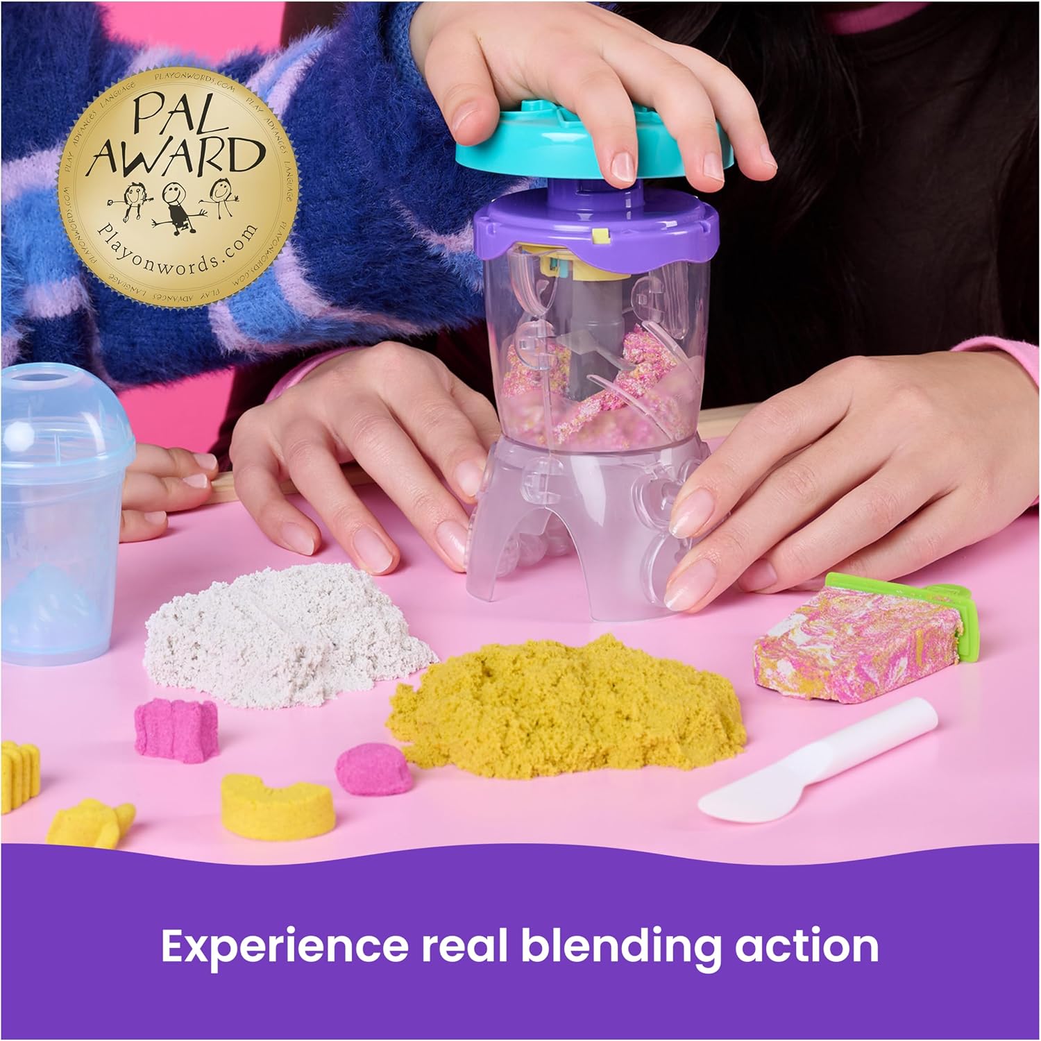 Thumbnail 2 de Kinetic Sand Smoothie Mixer Playset 14 oz