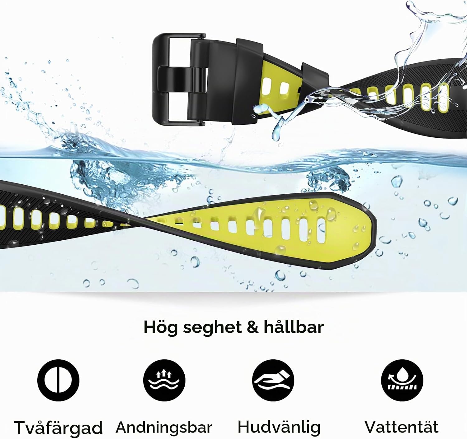 Thumbnail 2 de U-LIMVE 22 mm silikonarmband för Garmin Forerunner 965/955/945/935