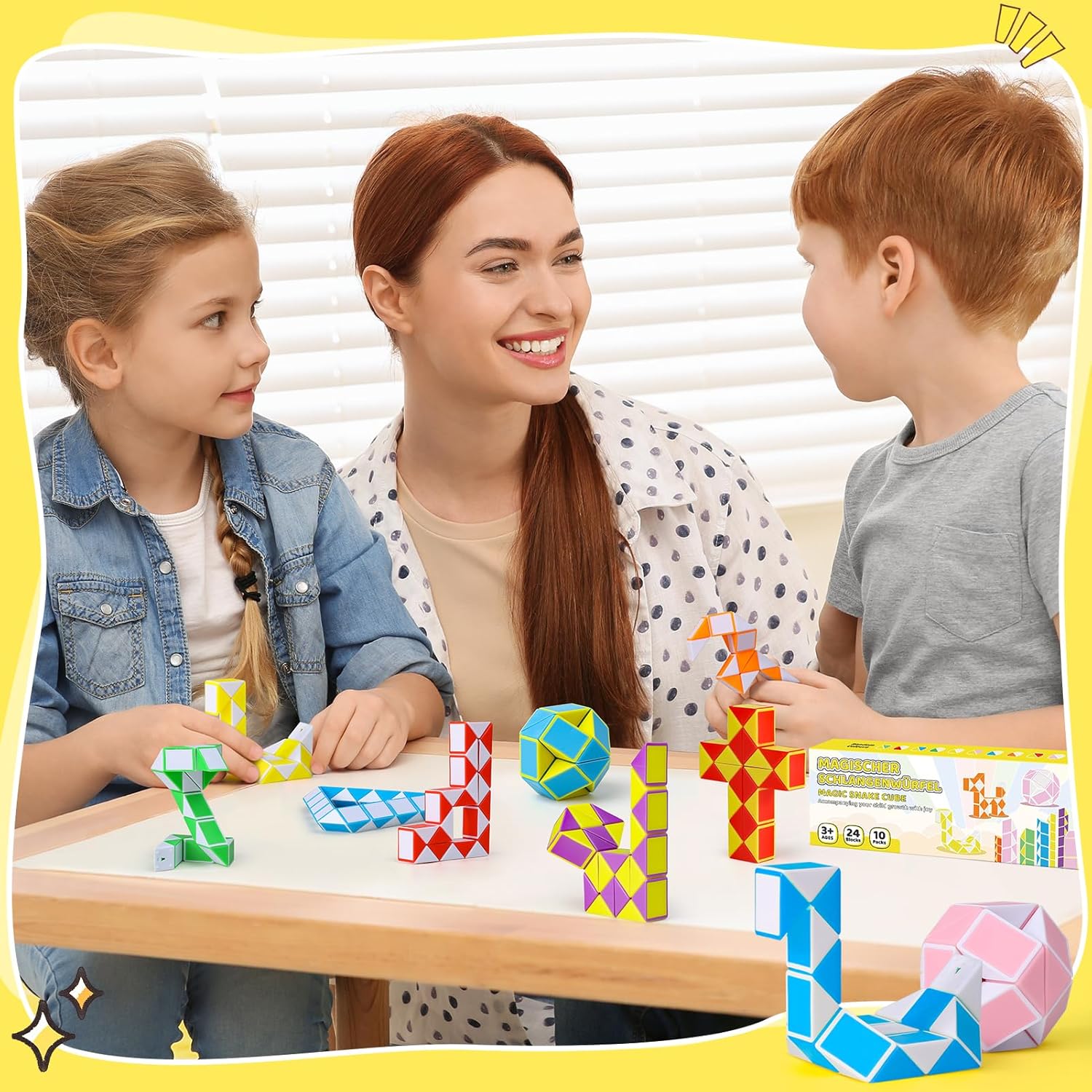 Thumbnail 5 de ECHOCUBE Magischer Schlangenwürfel (10er Pack) – Dreh-Puzzle für Kinder ab 3 Jahren