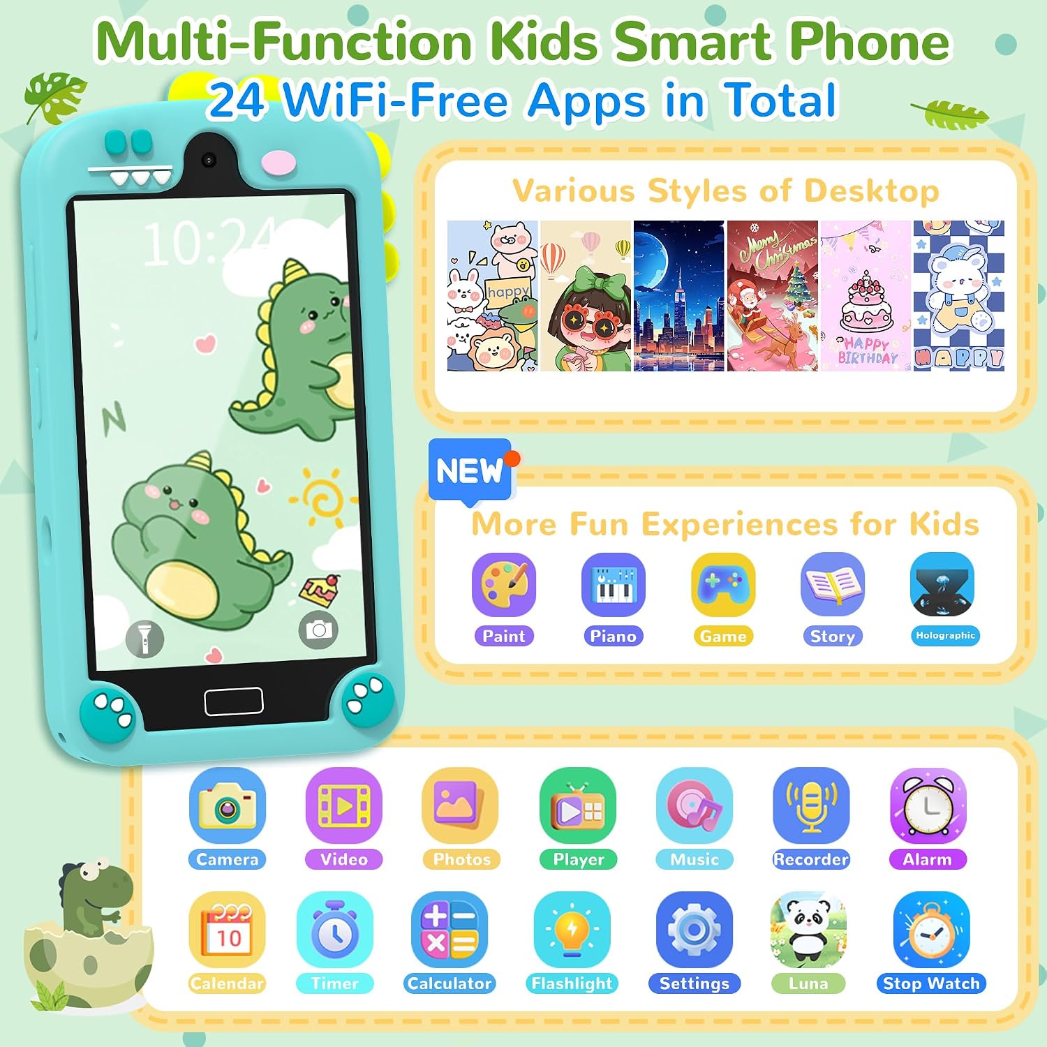 Detalle 2 de YIFOCO Kids Smart Phone 4" touchscreen