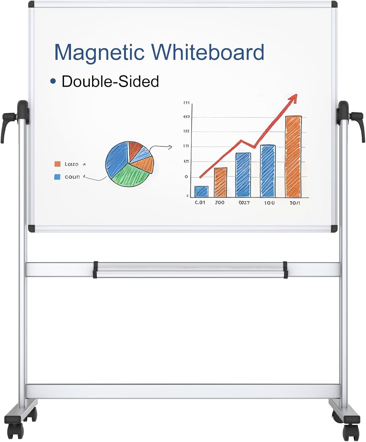 VIZ-PRO Doppelseitiges Mobiles Whiteboard 120x90 cm 📋
