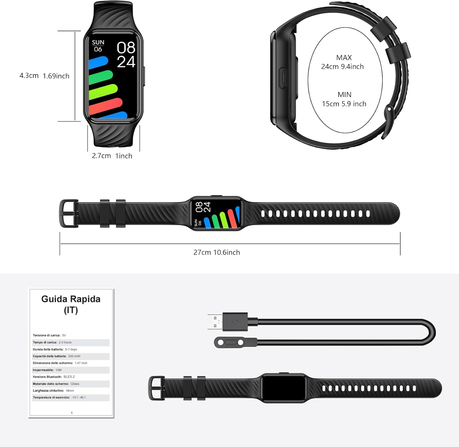 Thumbnail 6 de Blackview Smart Watch for Women and Men: 1.47" TFT Display, 50‑Day Battery, IP68 Waterproof