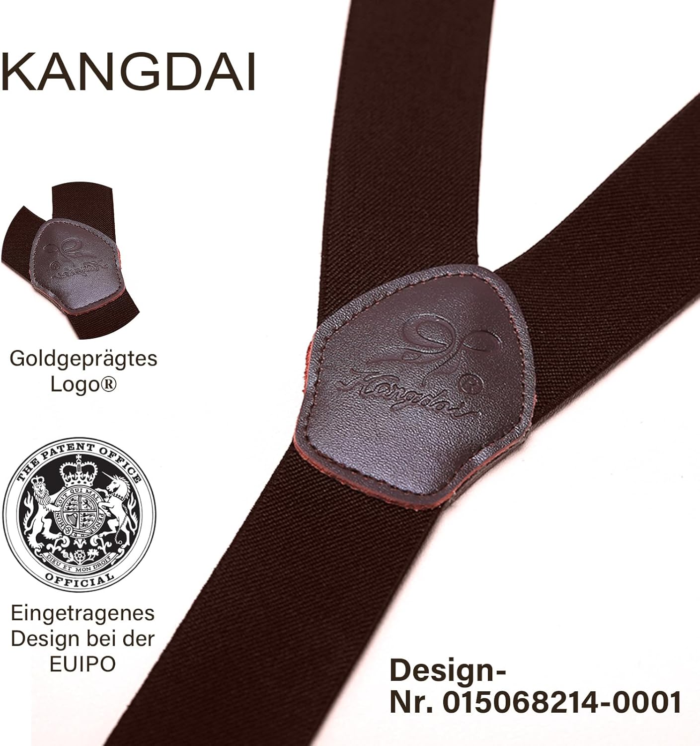 Thumbnail 6 de KANGDAI Herren Hosenträger aus Rindsleder 3,5 cm