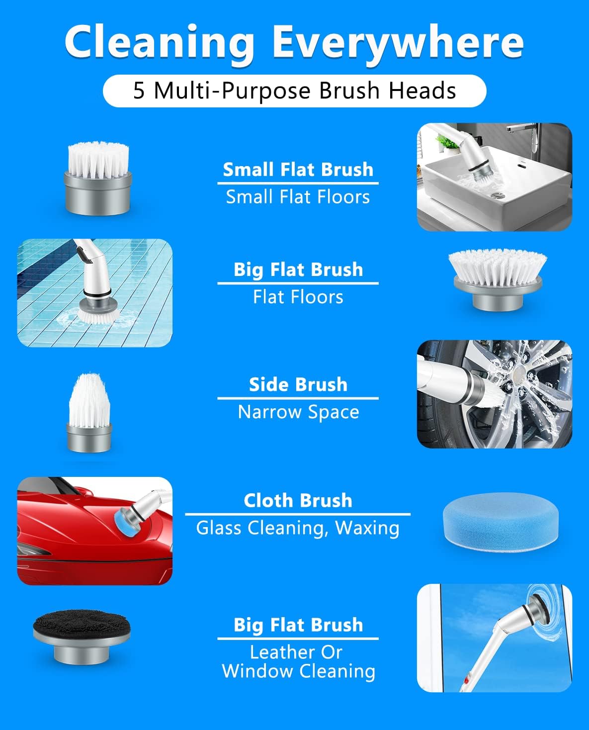Thumbnail 4 de Electric Spin Scrubber 5 Heads
