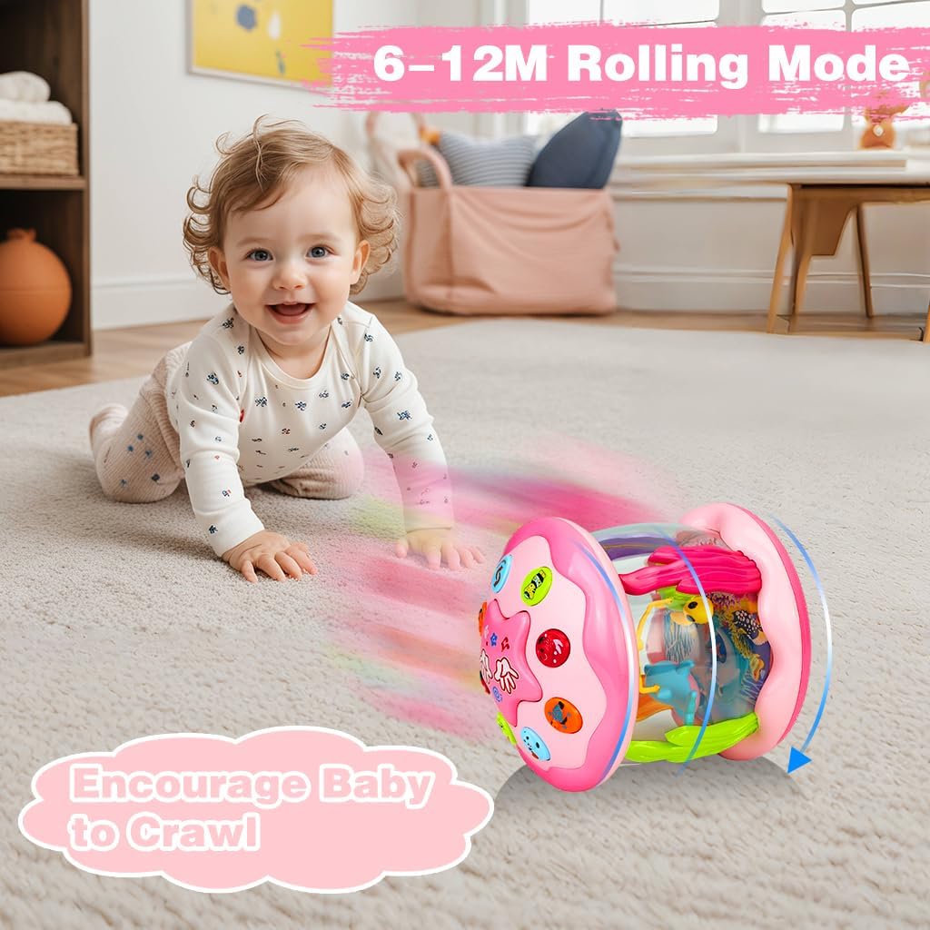 Detalle de Aboosam Baby Girl Ocean Light-Up Musical Toy 6.7in