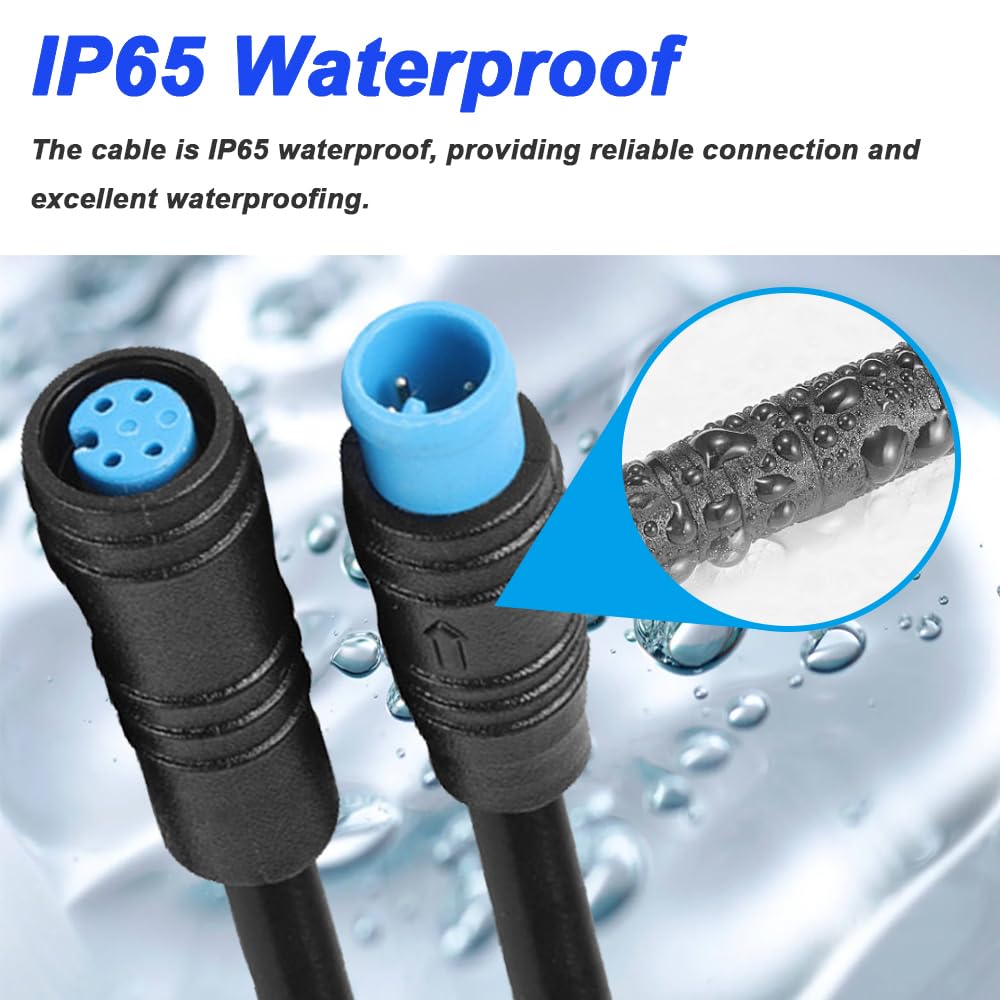 Detalle de Xiatiaosann Ebike 4Pin Extension Cable – Waterproof 100cm Lead for Lights, Sensors and Displays