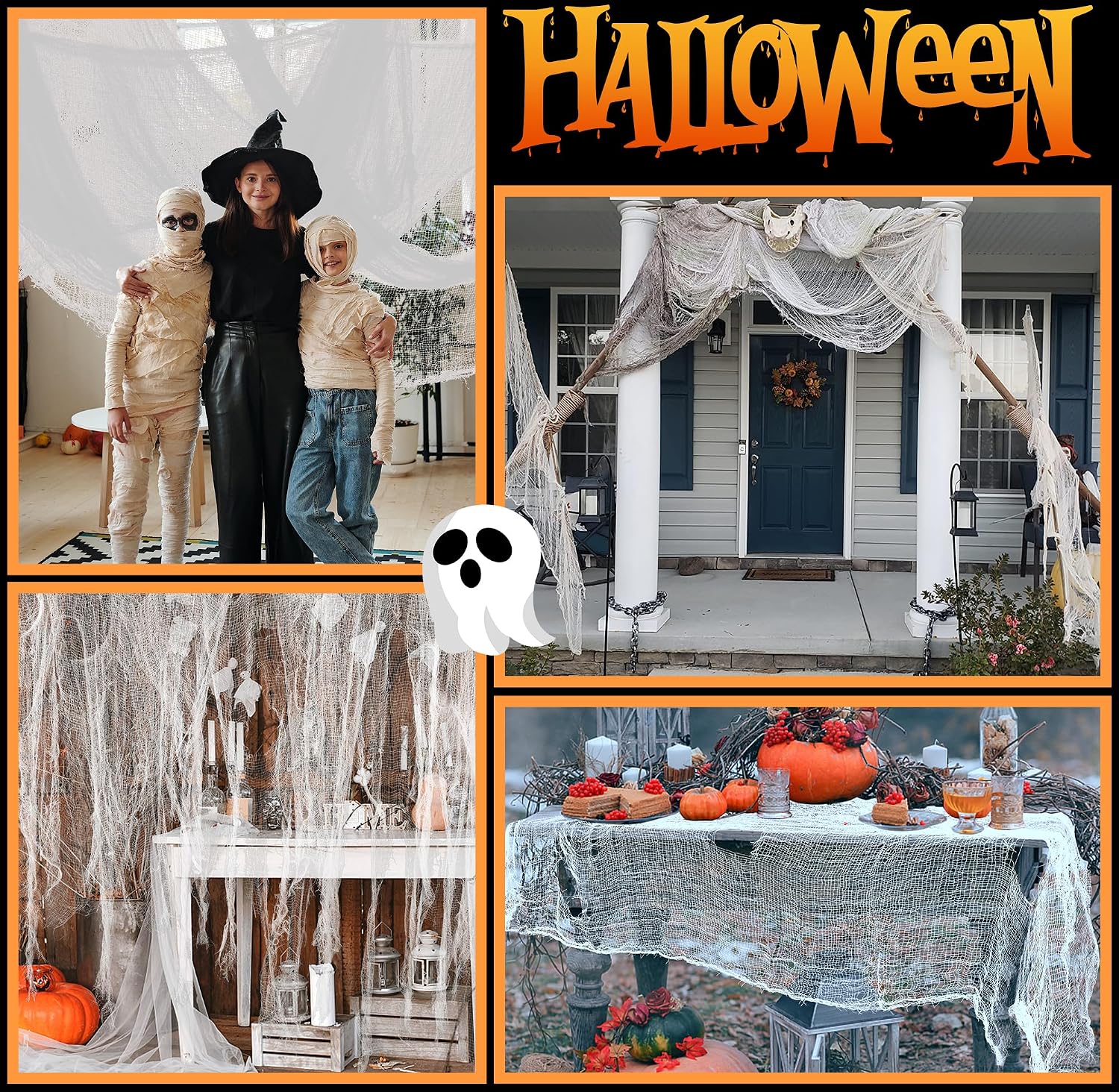 Thumbnail 6 de Creepy Cloth Halloween Decoration, 200 x 59 Inches