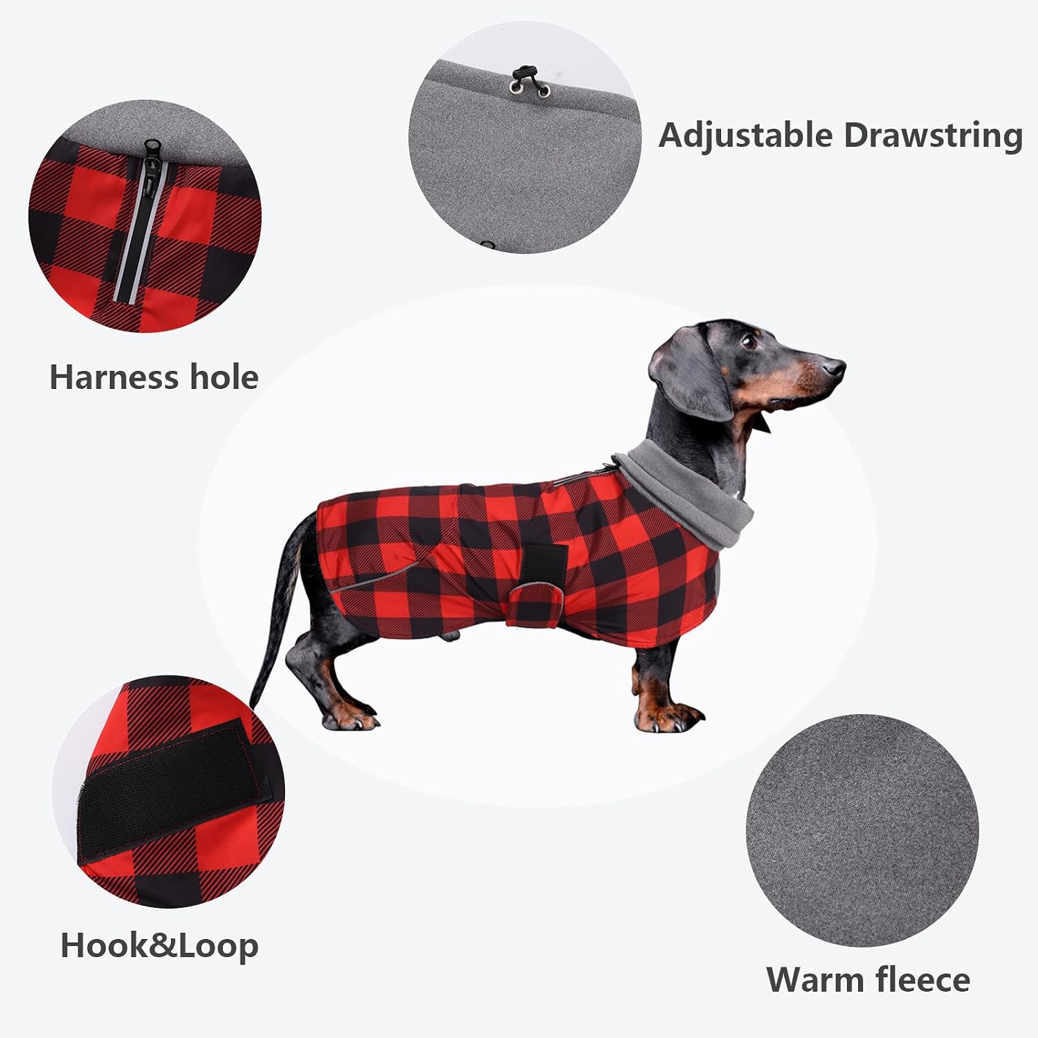 Thumbnail 2 de Dachshund Coats Waterproof: Sausage Dog Winter Coat with Reflective Stripe, XS