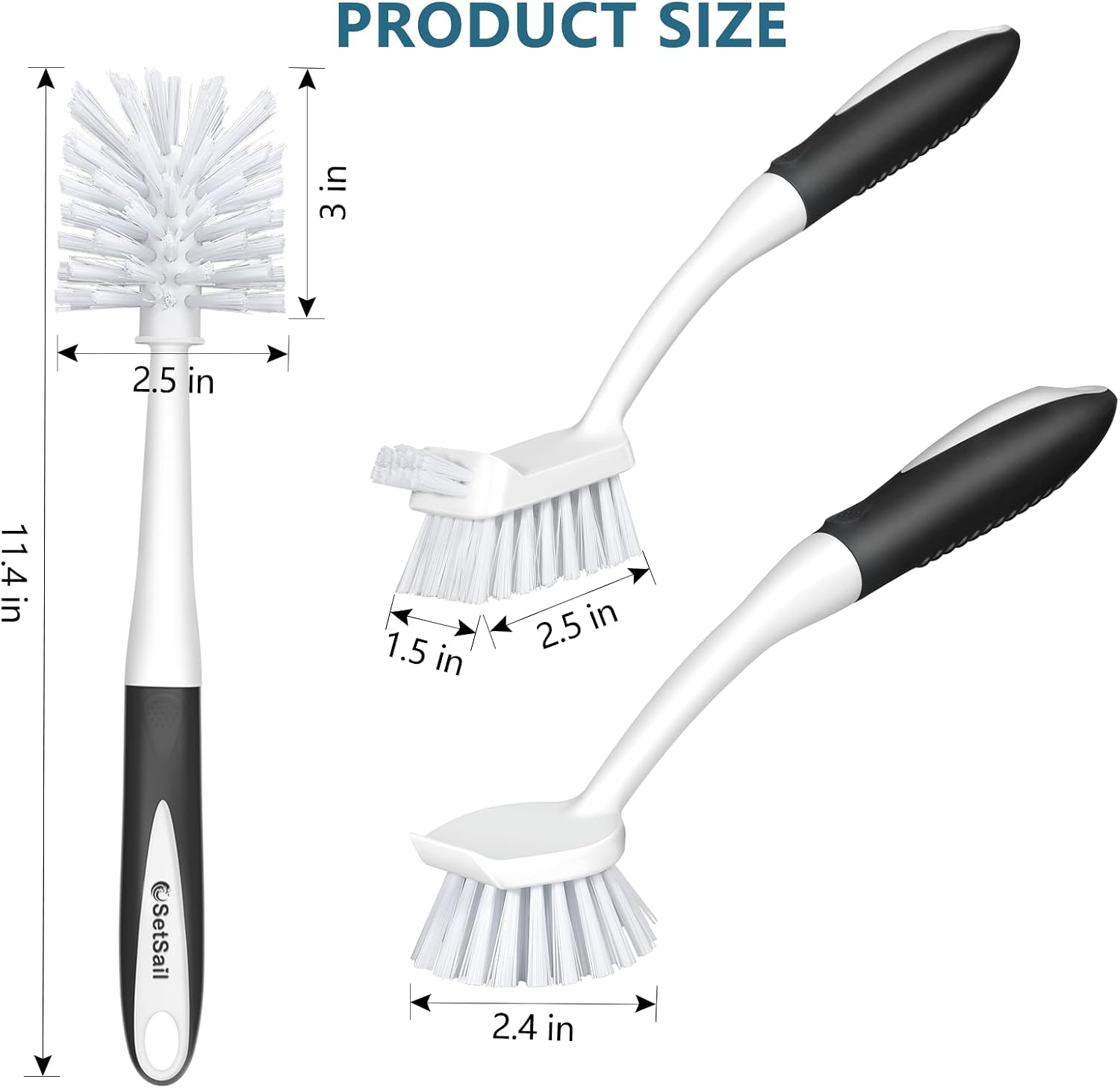 Detalle 2 de SetSail 3-Pack Dish Brush Set