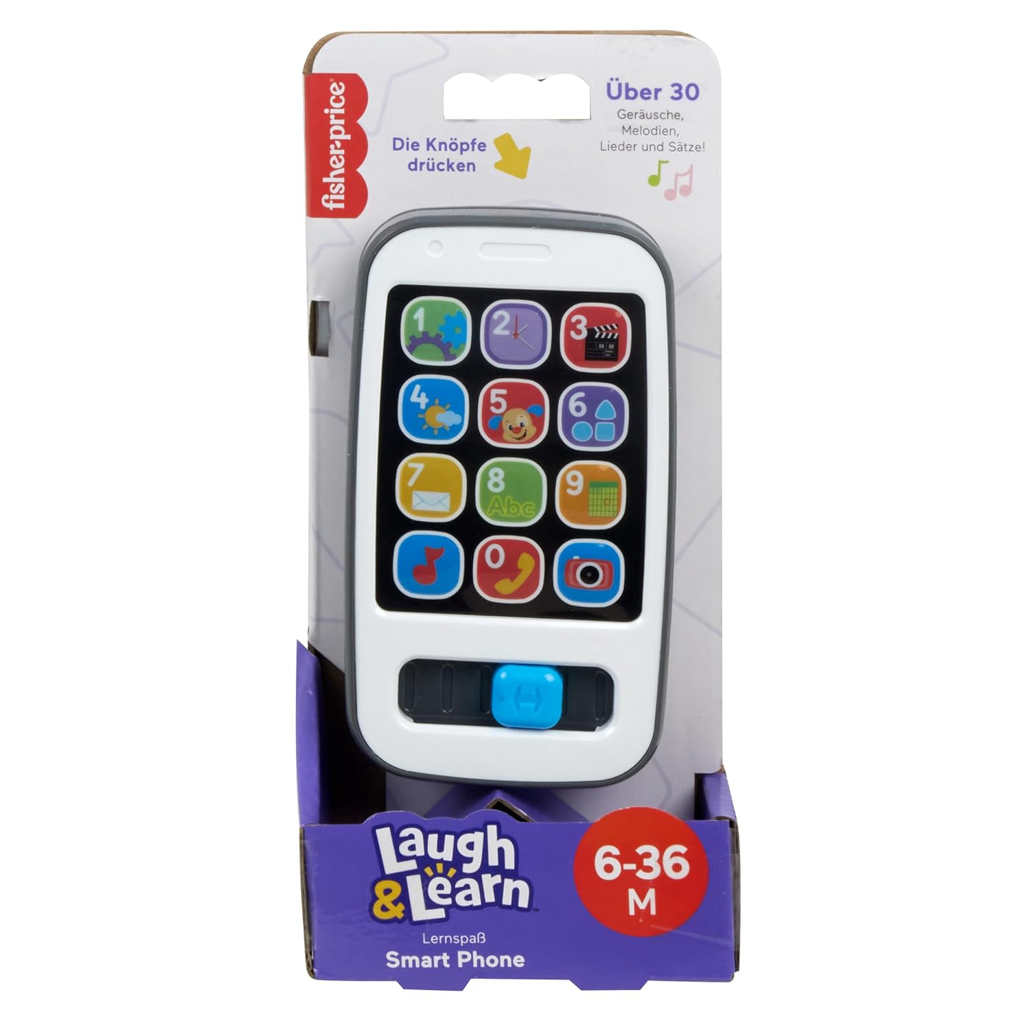 Thumbnail 5 de Fisher-Price Lernspaß Musikspielzeug Smartphone HXB89 (grau) – mit Lichtern, ab 6 Monaten