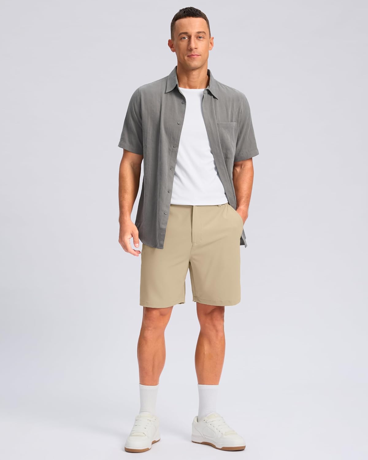 Thumbnail 2 de Pudolla Men's Casual Shorts (7"/9"/5") Lightweight Golf Shorts with 3 Pockets, Stretch & Quick Dry