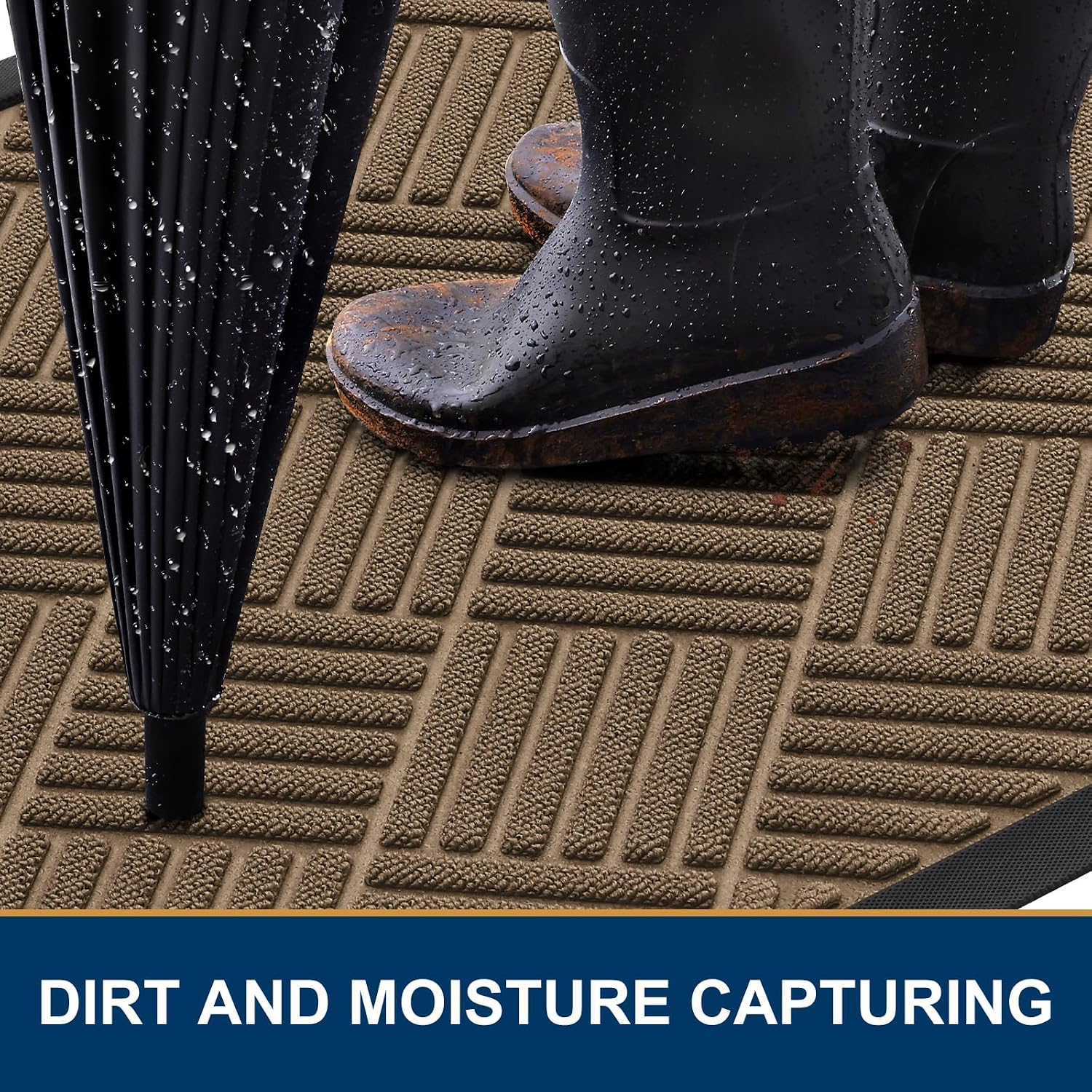 Thumbnail 2 de Smiry Rubber Doormat 29.5 x 17 Inches