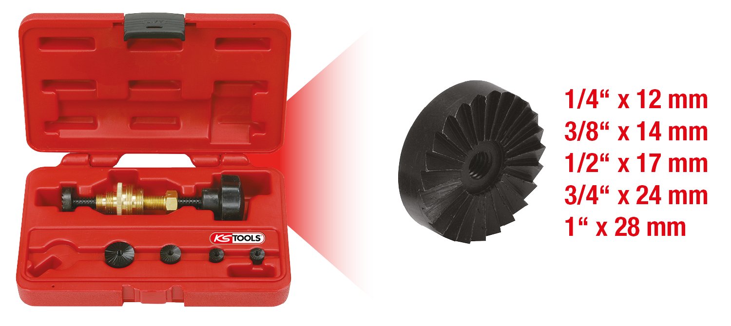 Detalle 2 de KS Tools 136.1105 Tap Seat Milling Set, 1/4"–1", 6-Piece