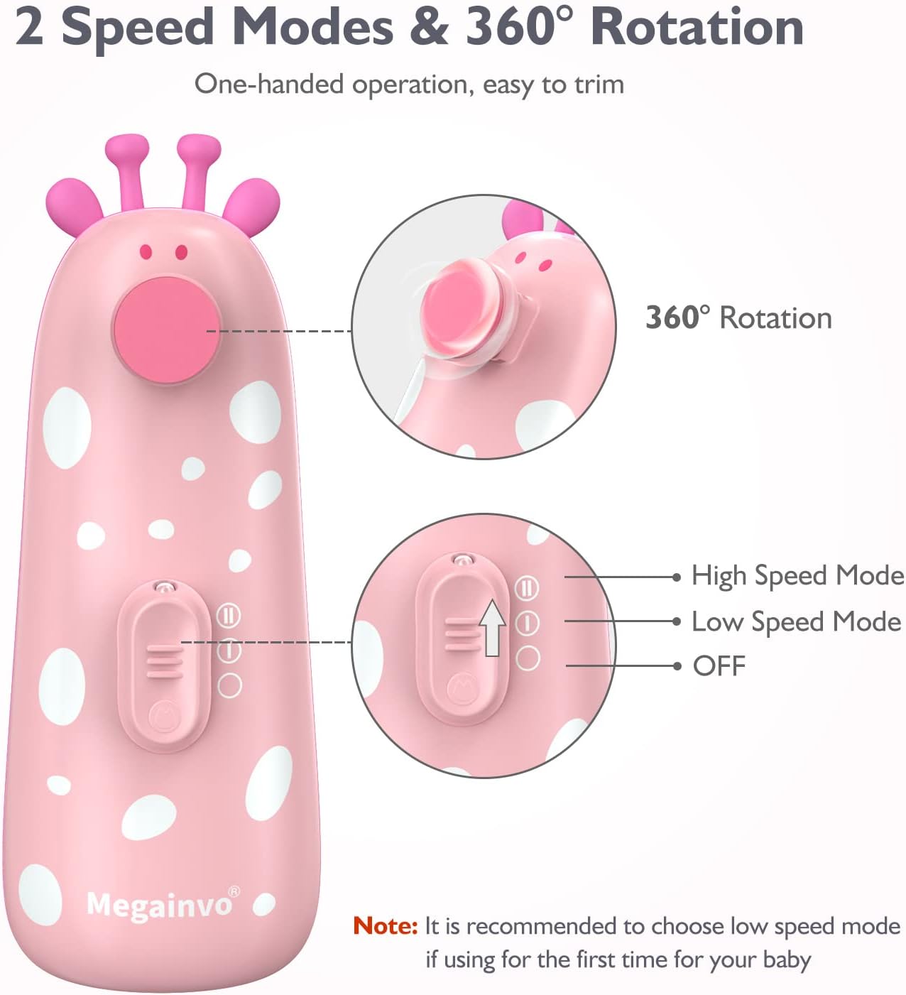 Thumbnail 3 de Tagliaunghie Neonato Elettrico Megainvo 13 in 1 con copertura antipolvere e luce LED