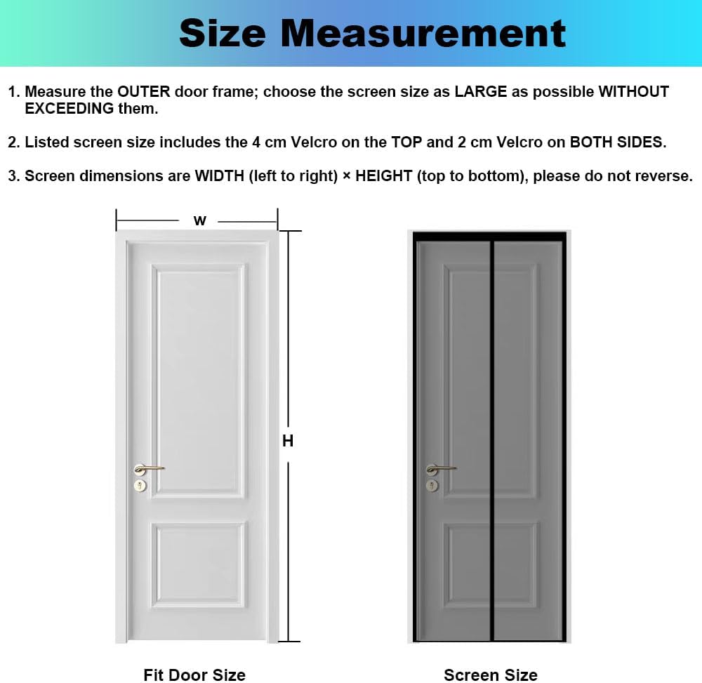 Detalle de Moustiquaire Magnétique pour Porte 90x230 cm — Maille Fibre de Verre Haute Densité, Fermeture Automatique, Sans Perçage