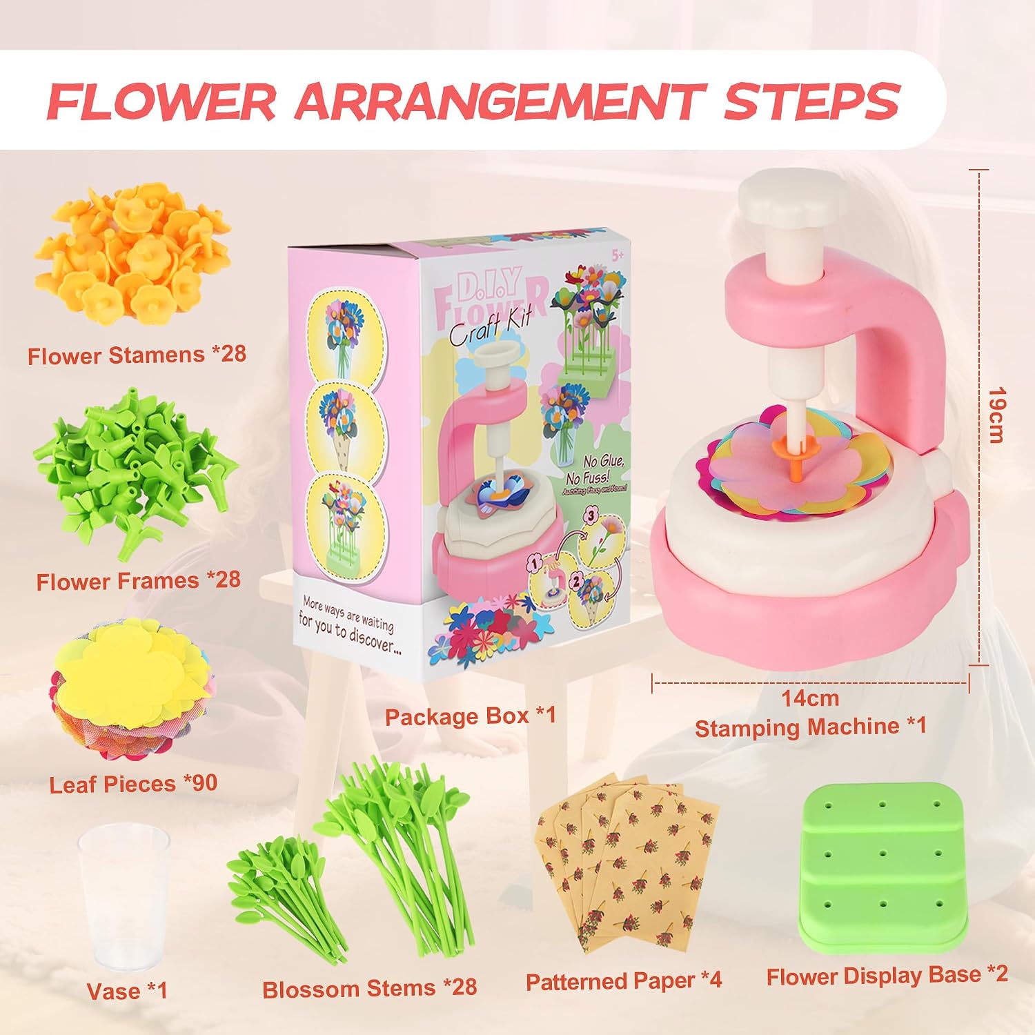 Thumbnail 1 de LIAILA Laboratorio dei Fiori: Kit di Bouquet Fai da Te con Macchina Inclusa per Ragazze dai 5 ai 12 Anni