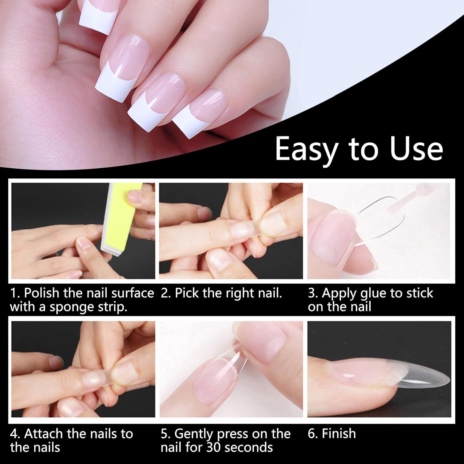 Thumbnail 2 de Eupneicu Kit Uñas postizas 600 piezas