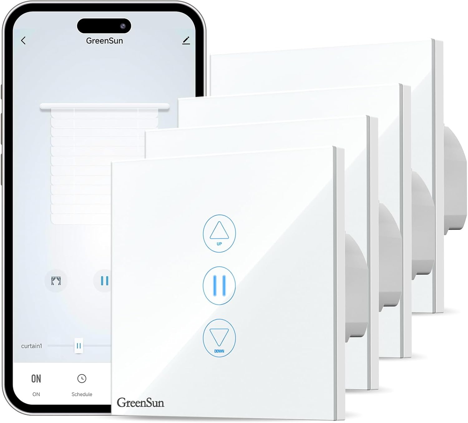 GreenSun Interrupteur volet roulant connecté 4 pièces 🎛