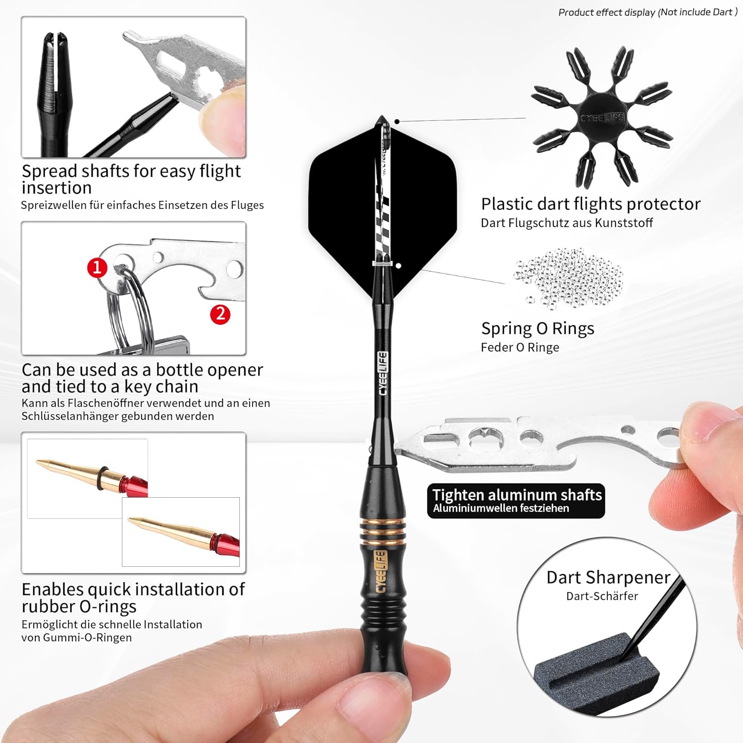 Detalle 2 de CyeeLife Dart Zubehör 180 Teile