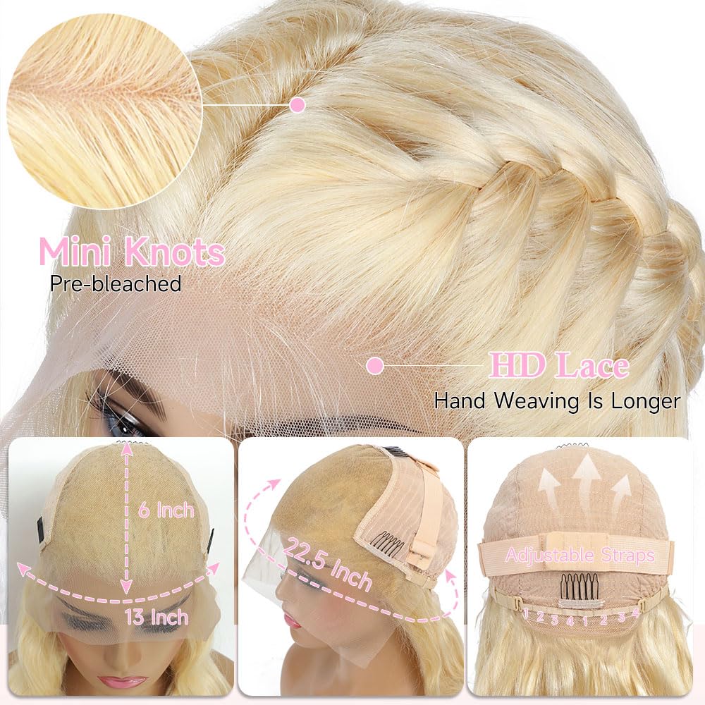 Thumbnail 4 de Kassamo 613 Lace Front Wig (Human Hair, 250 Density, 13x6 HD Lace) Body Wave, Pre-Plucked, 30 Inch