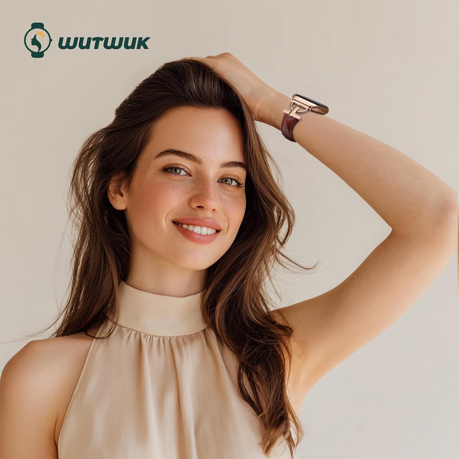 Detalle de Wutwuk leather Apple Watch strap
