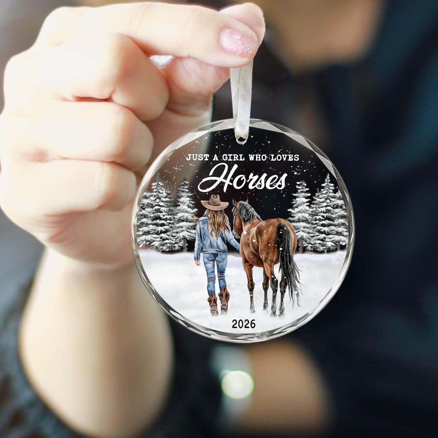 Thumbnail 6 de Glass Horse Christmas Ornament 2026